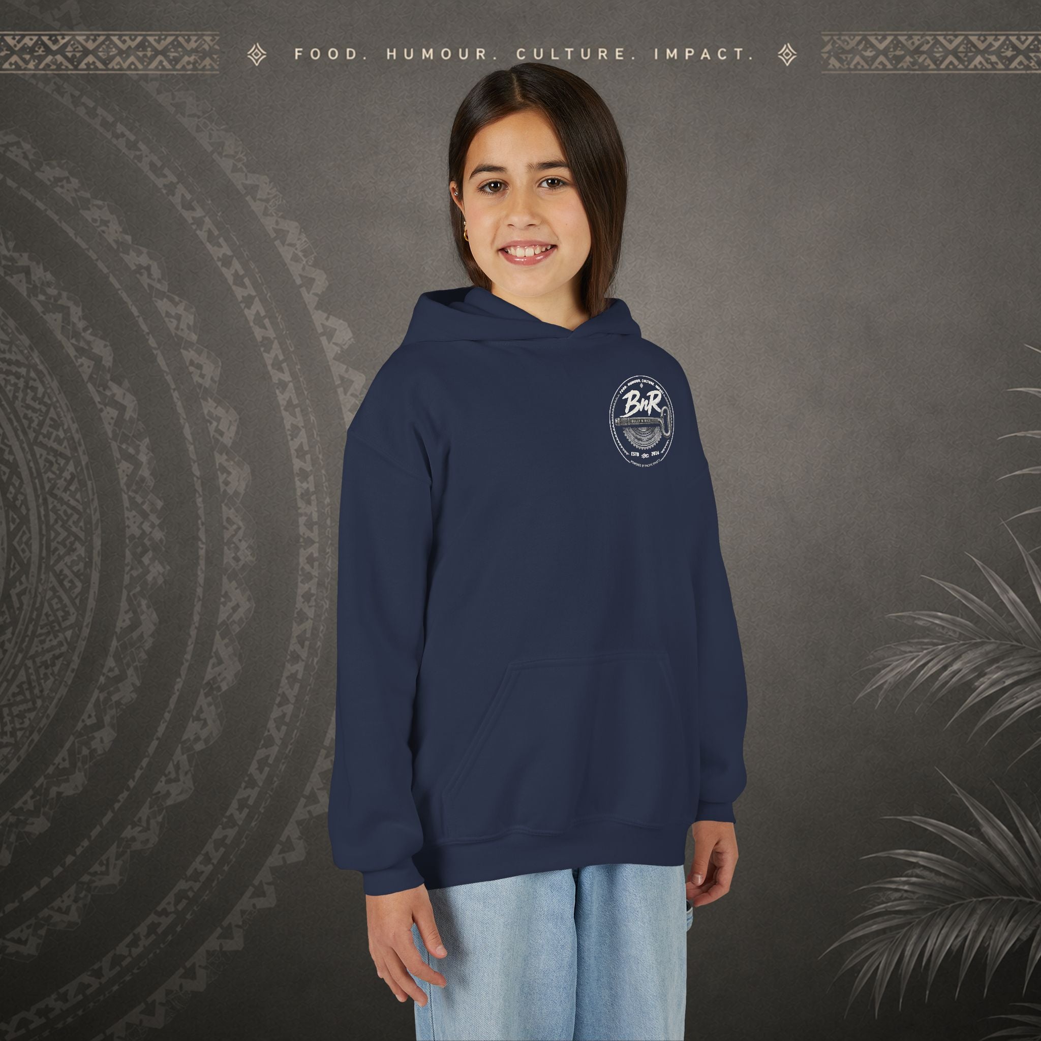 Bully n Rice - Strongpela - Kids Pacific Island Hoodie