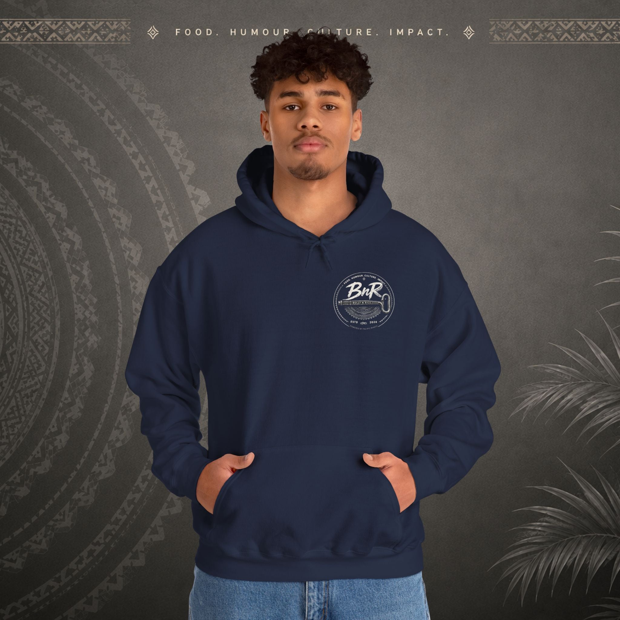 Bully n Rice Liklik Minmalist Pacific Hoodie (adult sizes 3XL - 5XL)