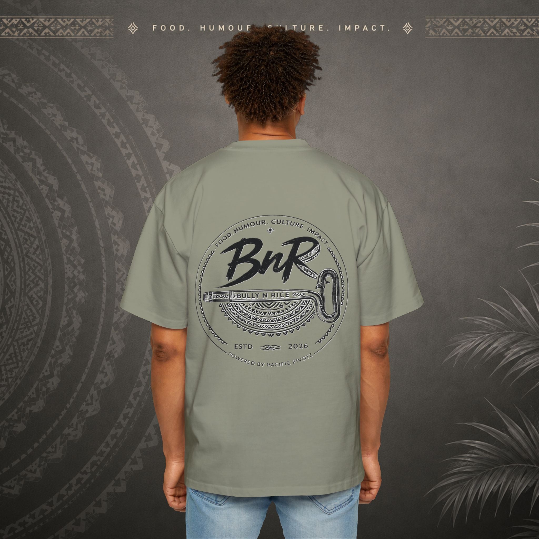 Bully n Rice Strongpela Bold Pacific Streetwear Oversized T-Shirt