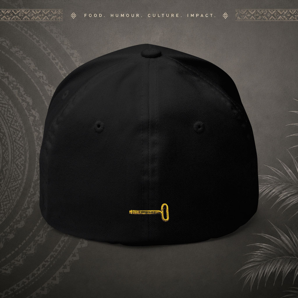 Bully n Rice - Somting Moa - Streetwear Pacific Identity Flexfit Cap (white)