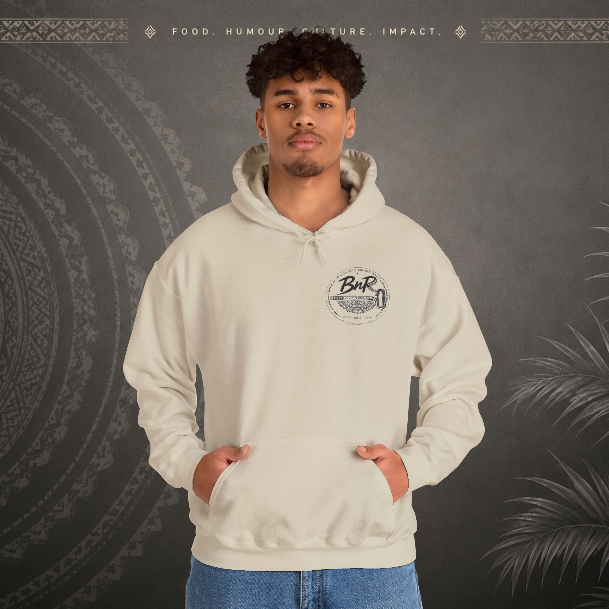 Bully n Rice - Strongpela Statement Pacific Hoodie (Adult sizes 3XL - 5 XL)