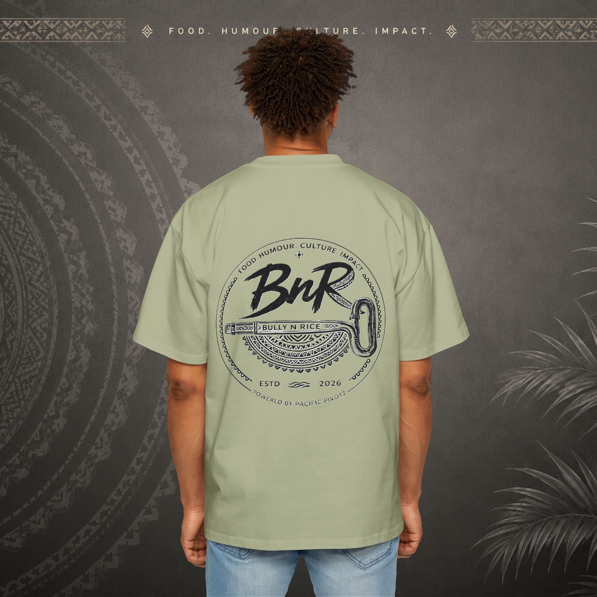 Bully n Rice Strongpela Bold Pacific Streetwear Oversized T-Shirt