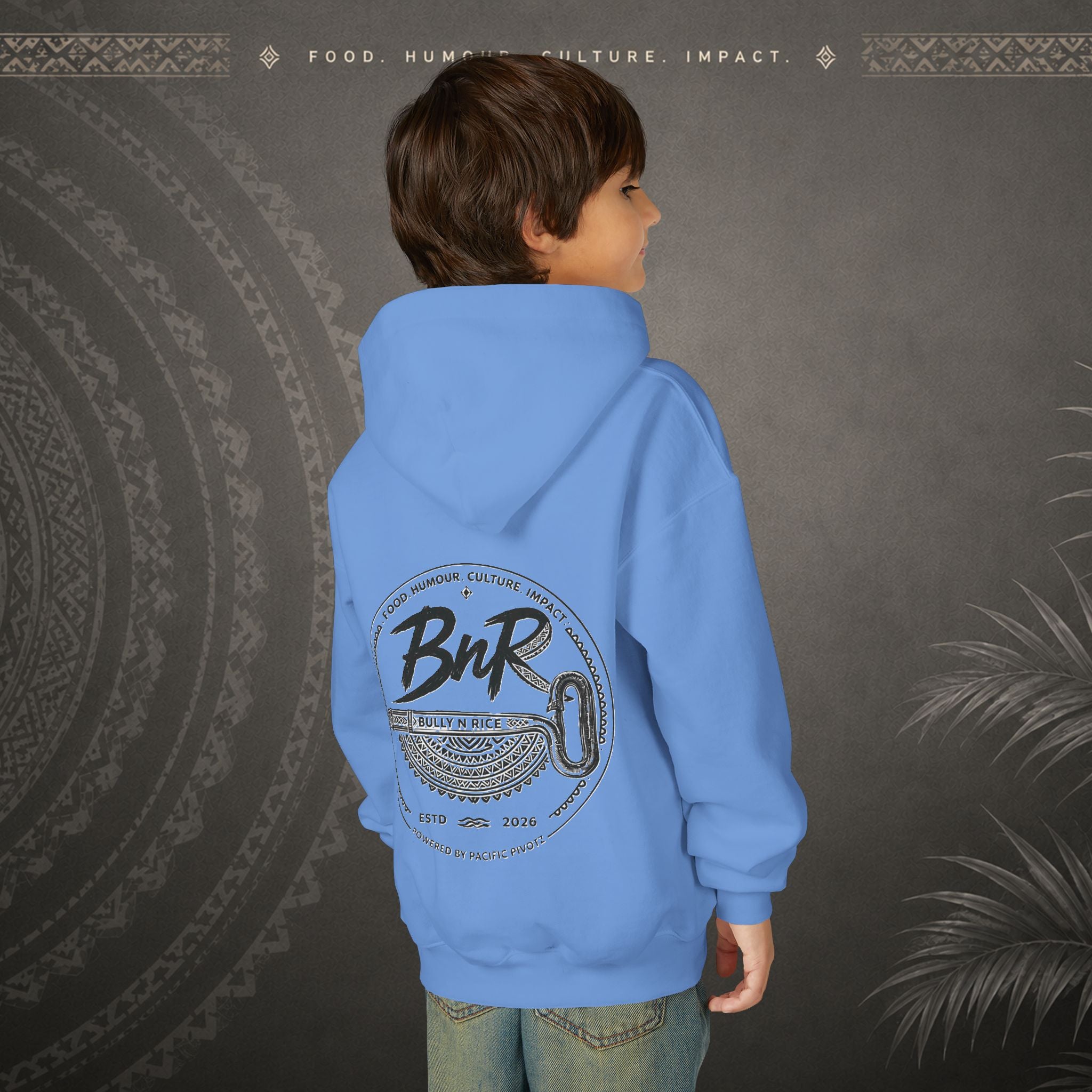 Bully n Rice - Strongpela - Kids Pacific Island Hoodie