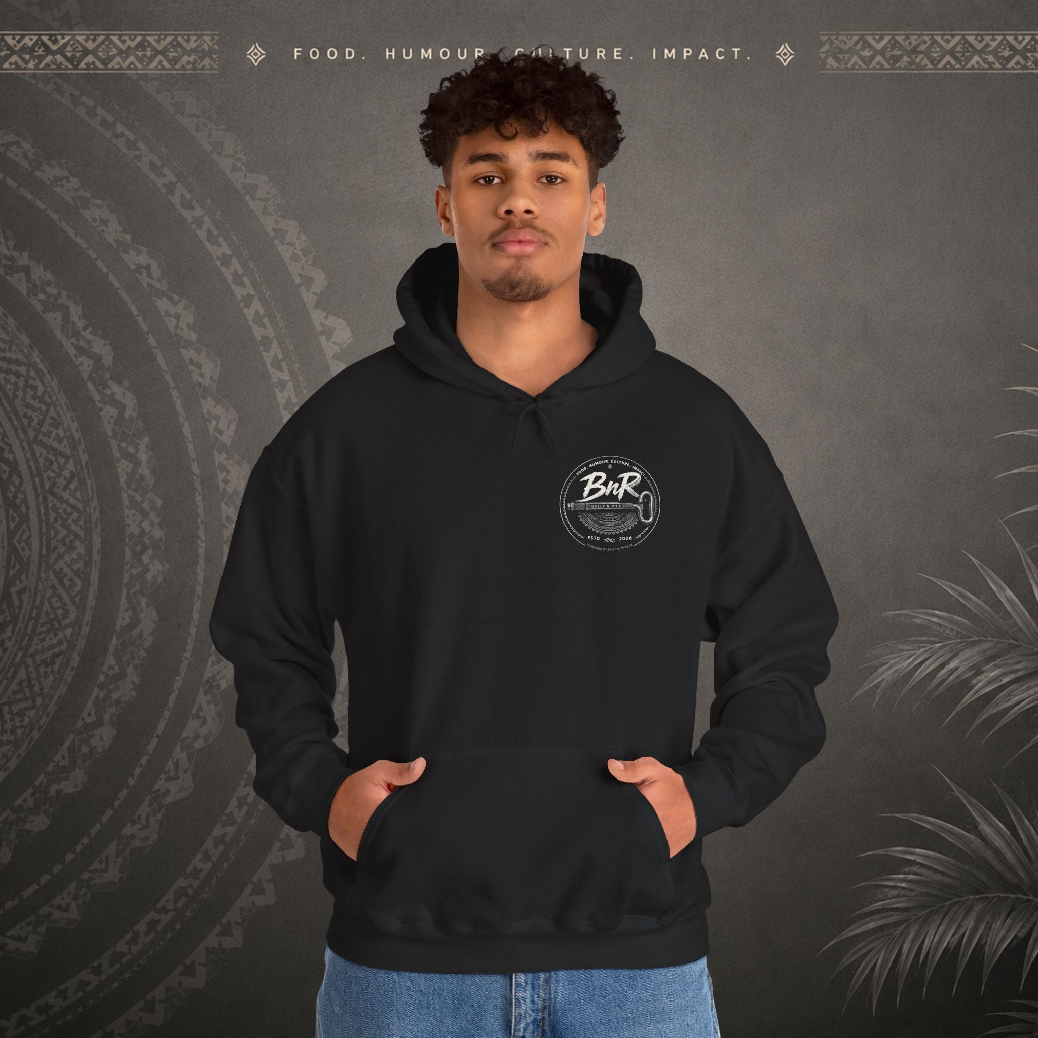 Bully n Rice - Strongpela Statement Pacific Hoodie (Adult sizes 3XL - 5 XL)