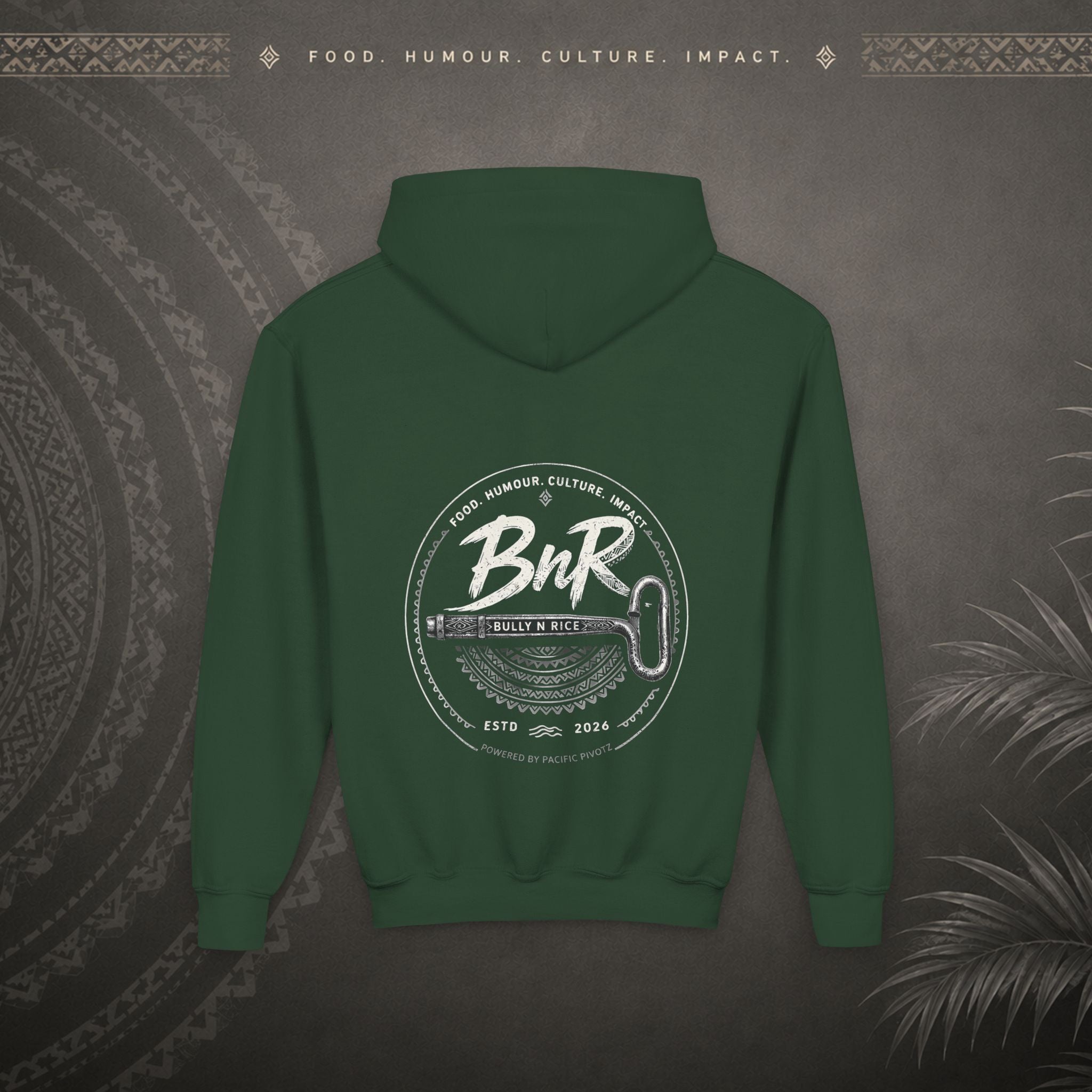 Bully n Rice - Strongpela - Kids Pacific Island Hoodie