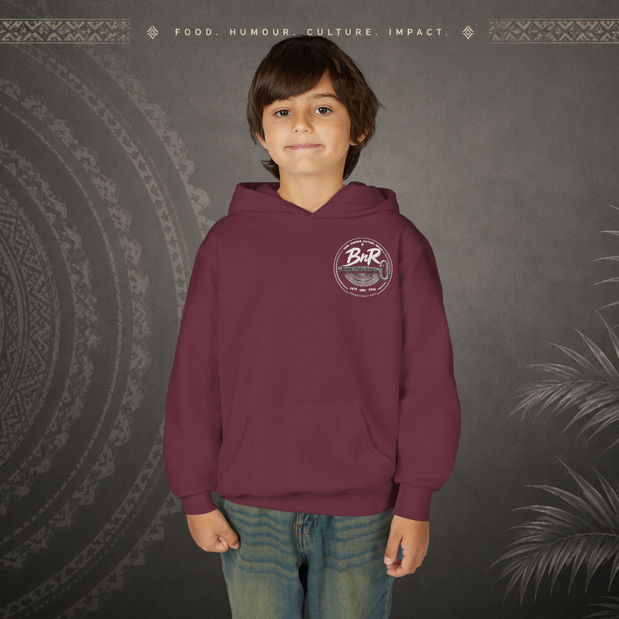 Bully n Rice - Strongpela - Kids Pacific Island Hoodie