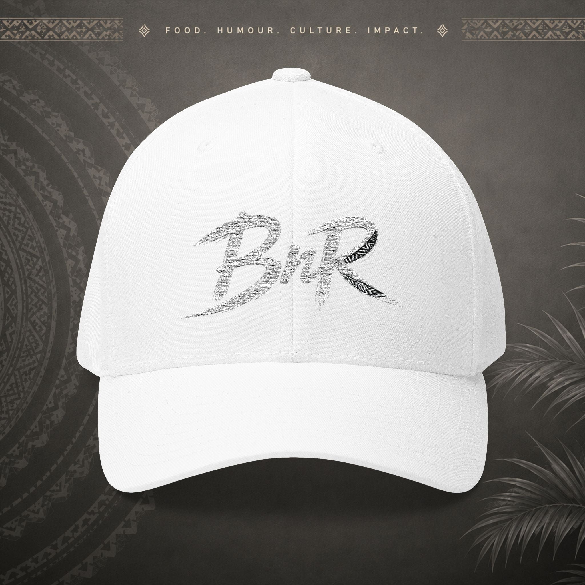 Bully n Rice - Somting Moa - Streetwear Pacific Identity Flexfit Cap (white)