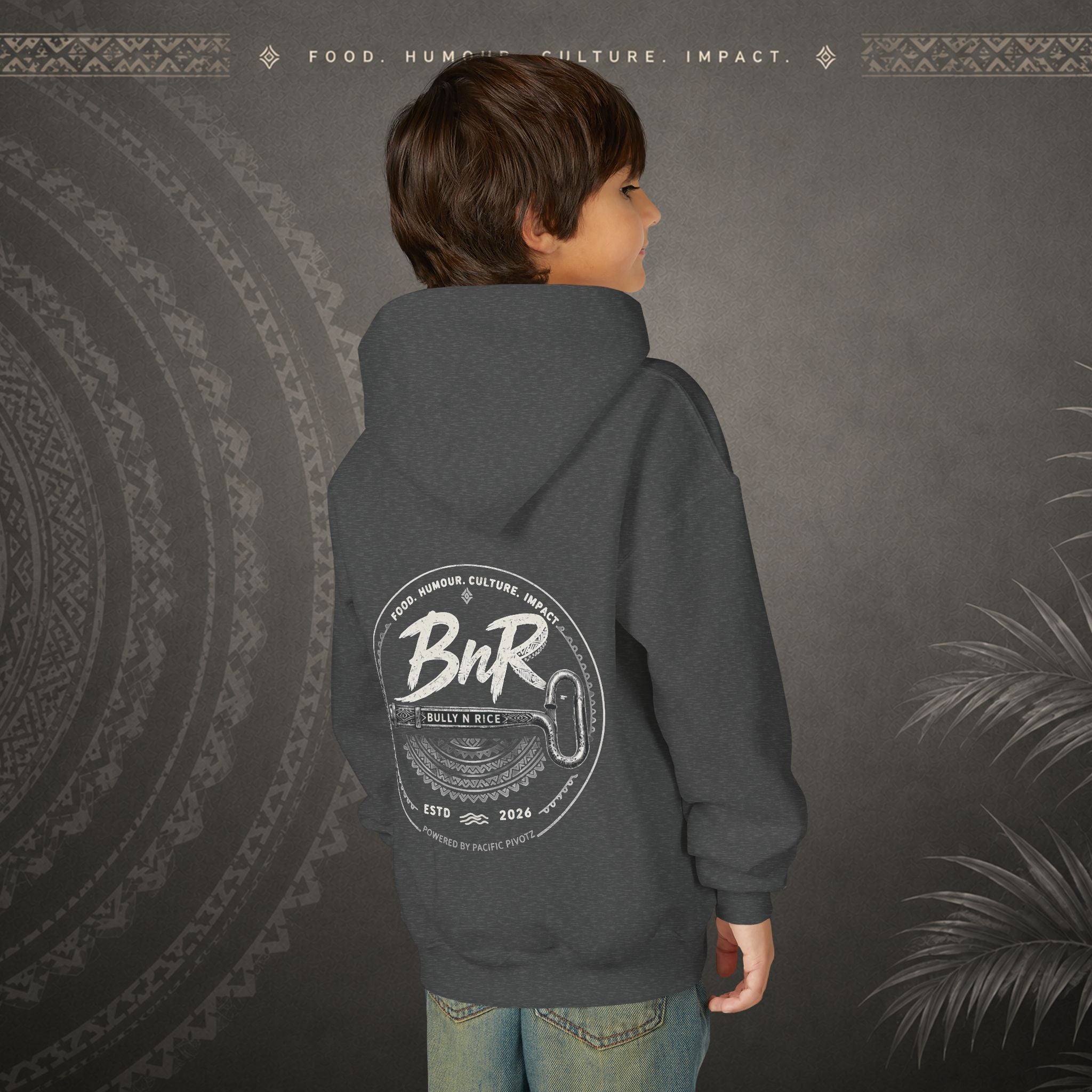 Bully n Rice - Strongpela - Kids Pacific Island Hoodie
