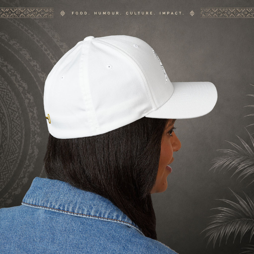Bully n Rice - Somting Moa - Streetwear Pacific Identity Flexfit Cap (white)