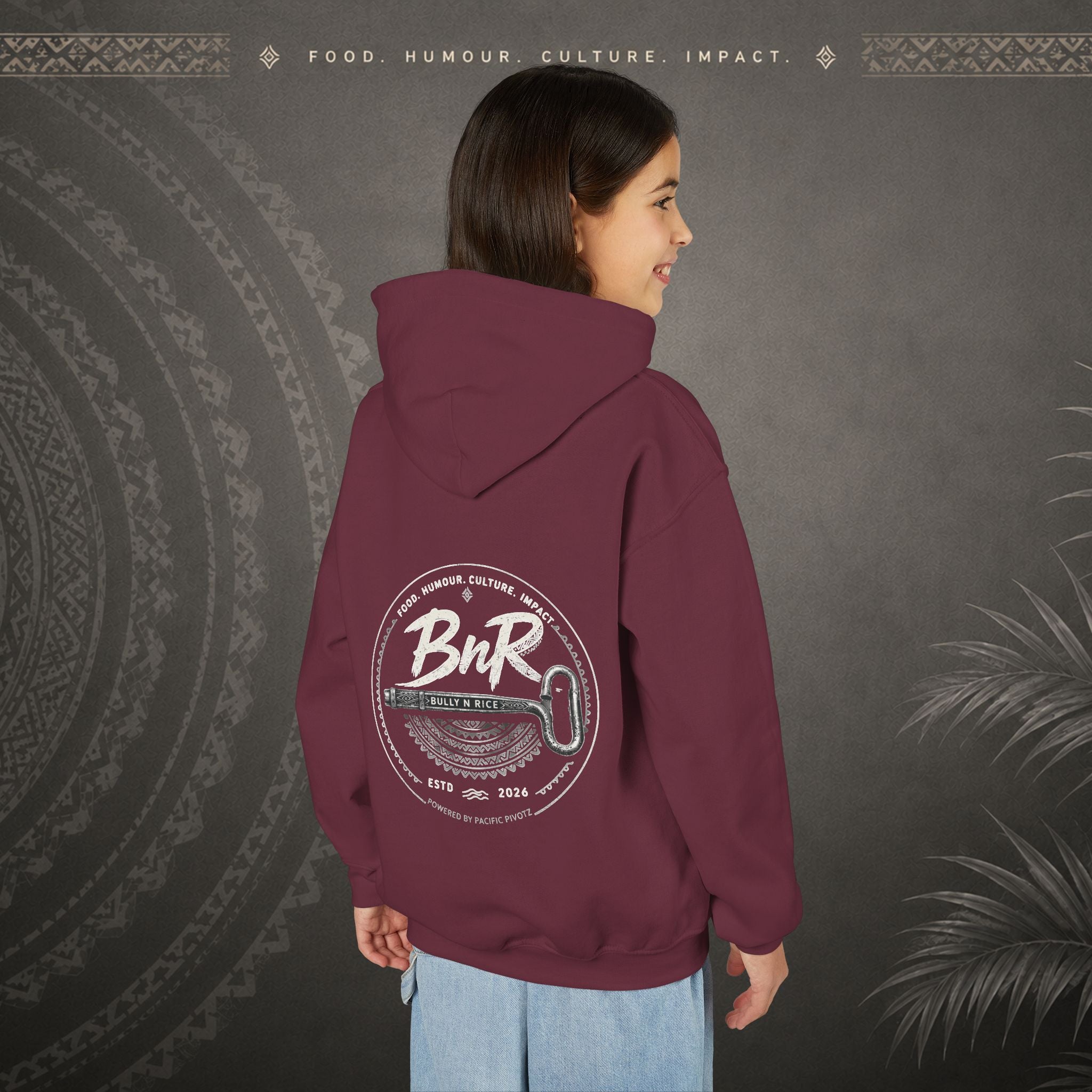 Bully n Rice - Strongpela - Kids Pacific Island Hoodie