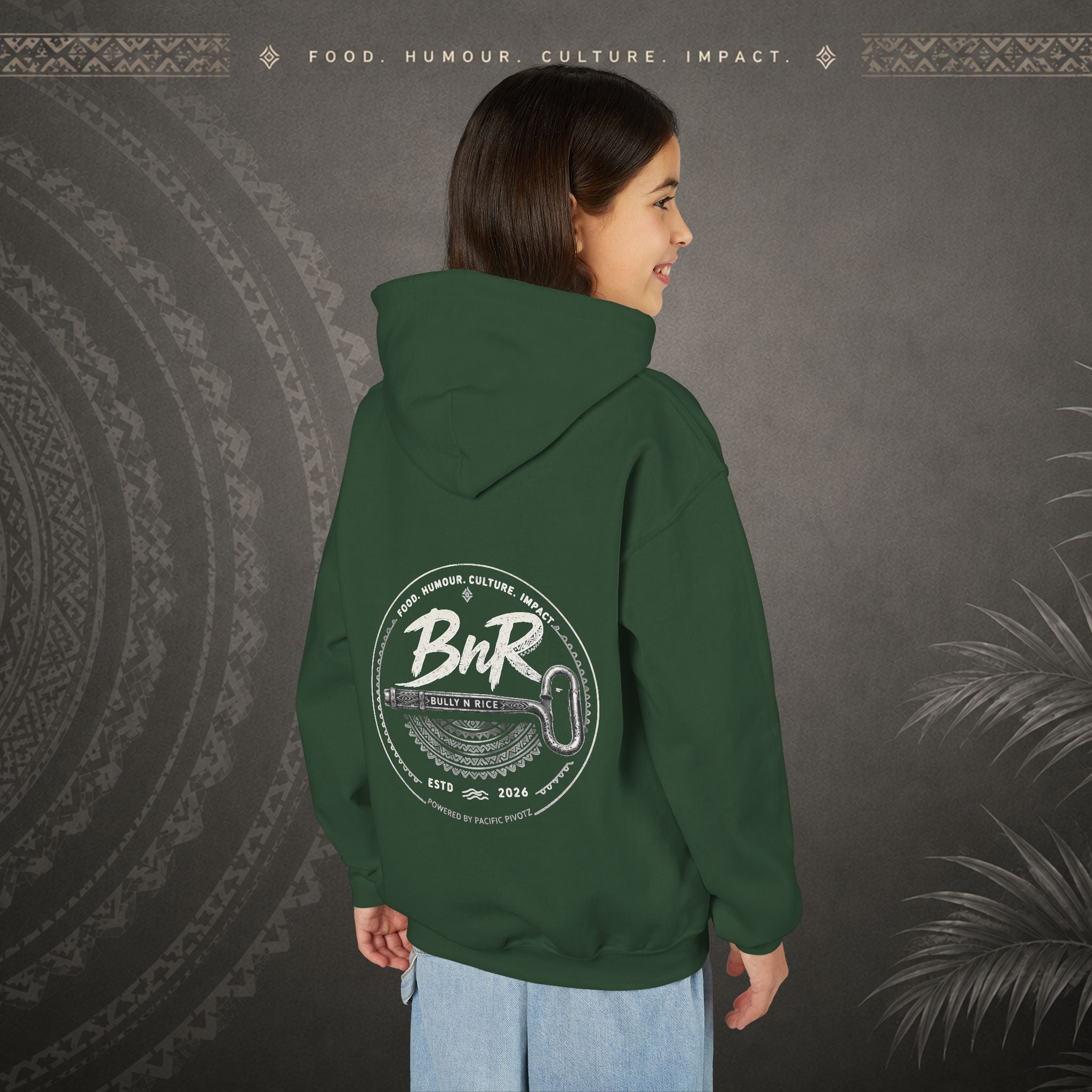 Bully n Rice - Strongpela - Kids Pacific Island Hoodie