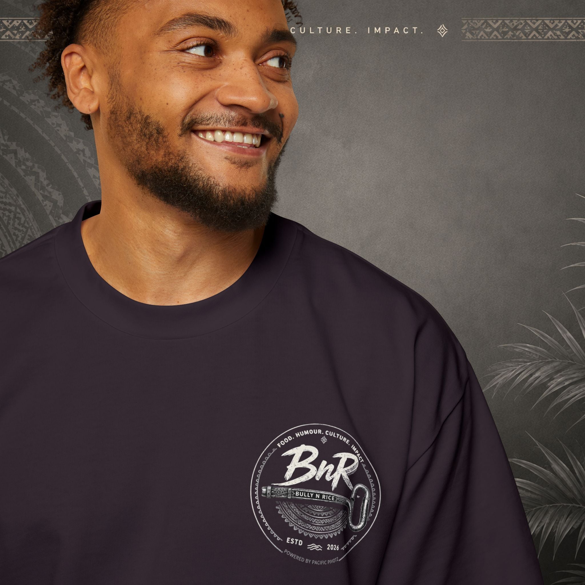 Bully n Rice Strongpela Bold Pacific Streetwear Oversized T-Shirt