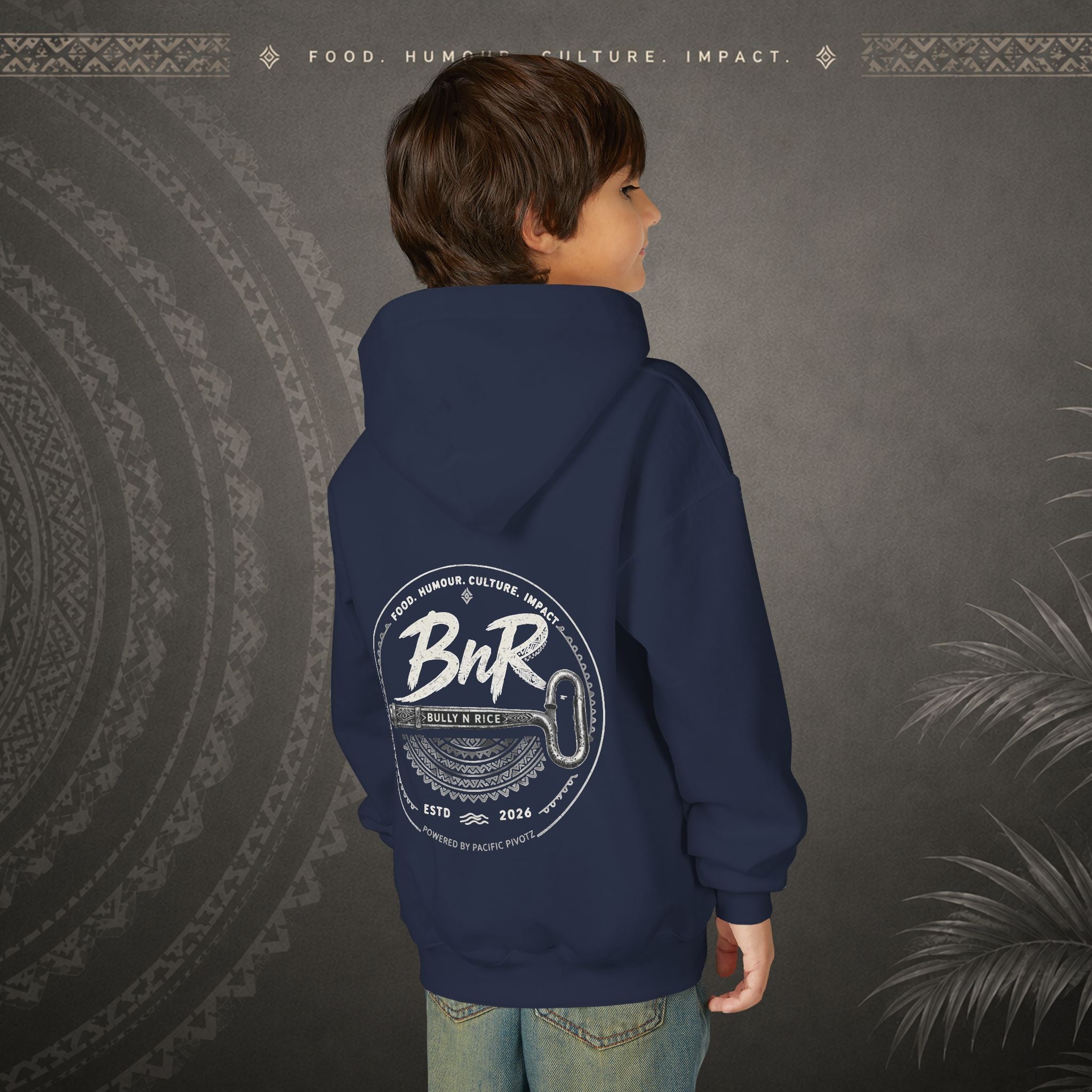 Bully n Rice - Strongpela - Kids Pacific Island Hoodie