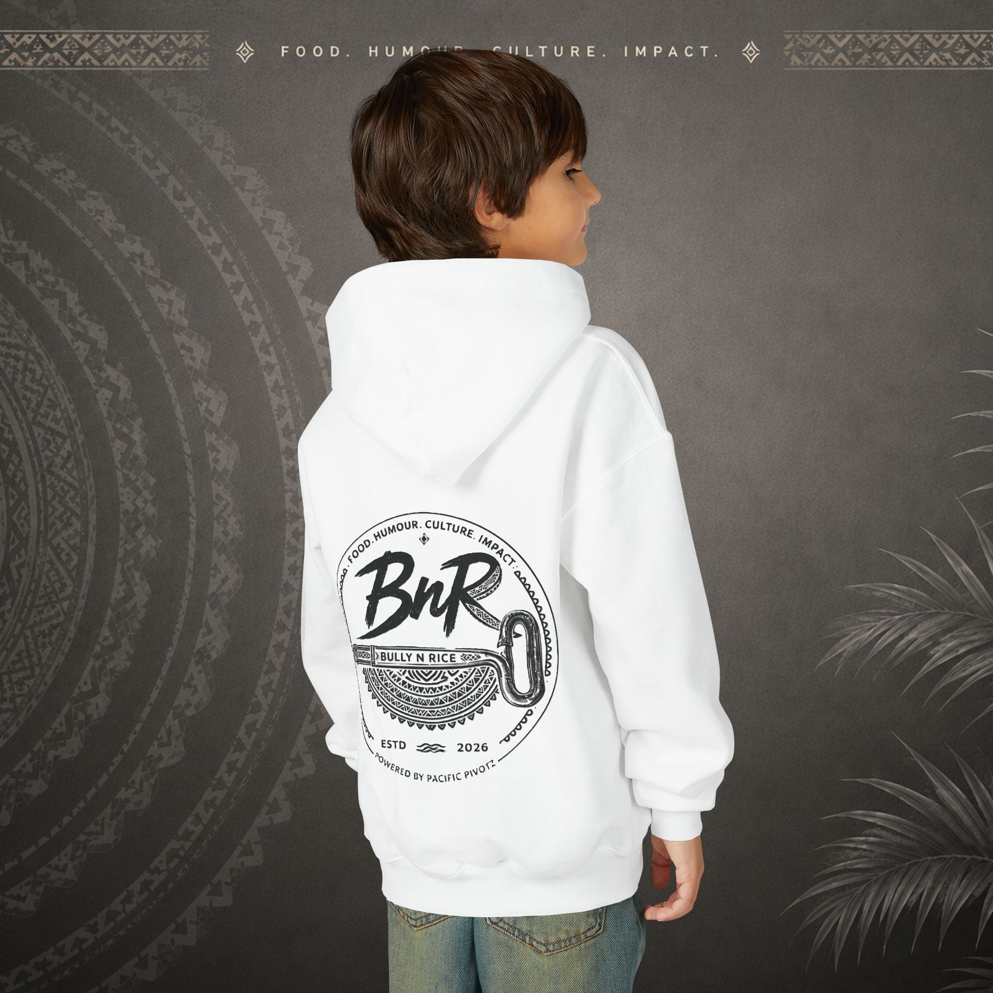 Bully n Rice - Strongpela - Kids Pacific Island Hoodie