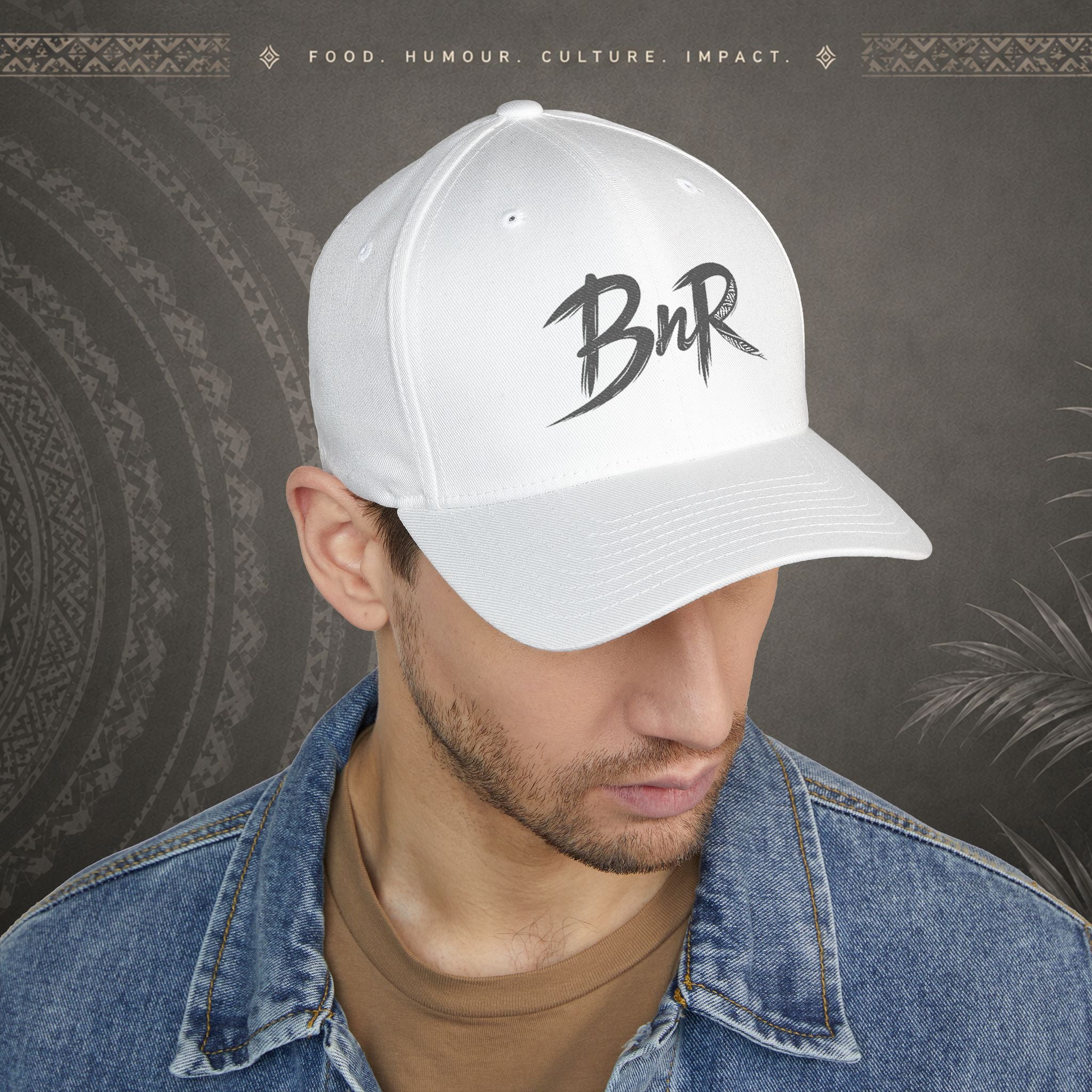 Bully n Rice - Somting Moa - Streetwear Pacific Identity Flexfit Cap (black)