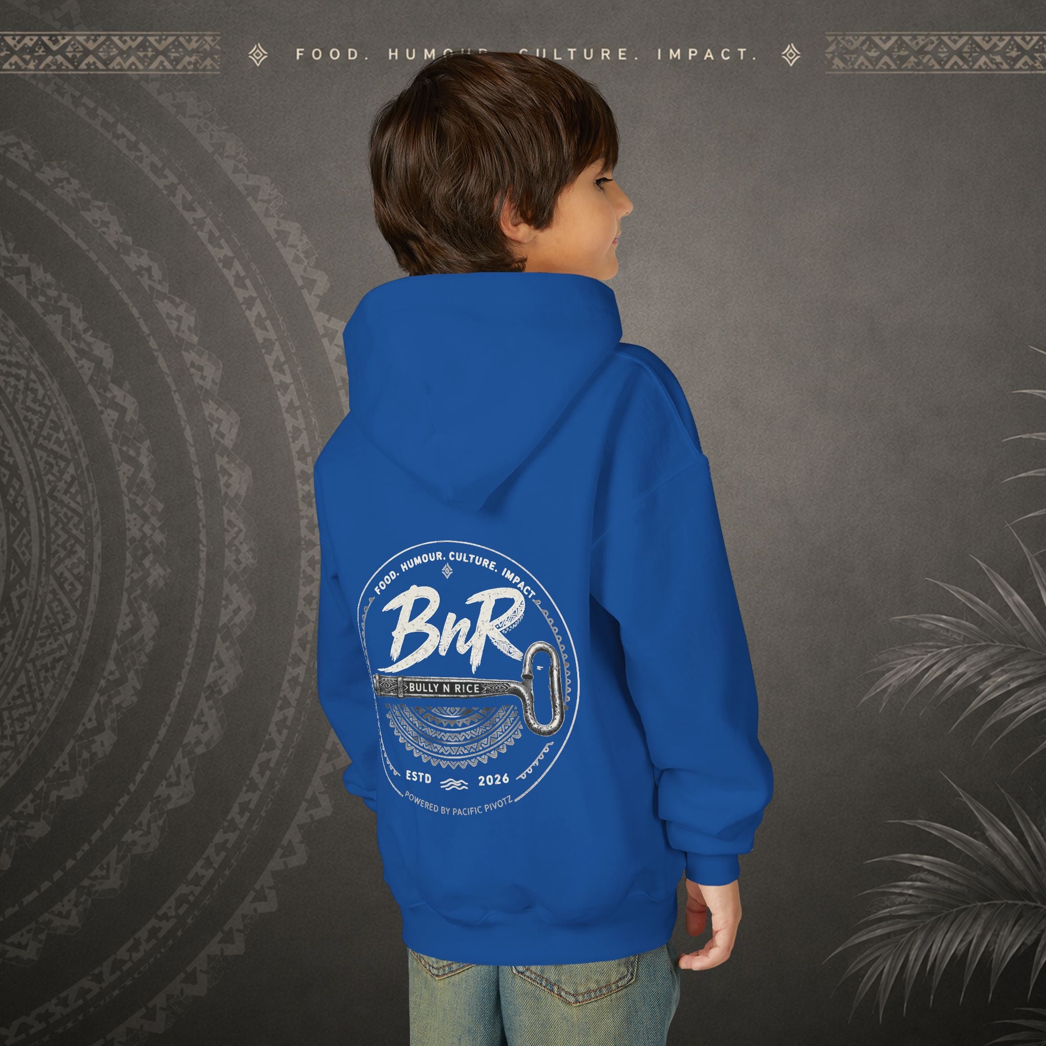 Bully n Rice - Strongpela - Kids Pacific Island Hoodie