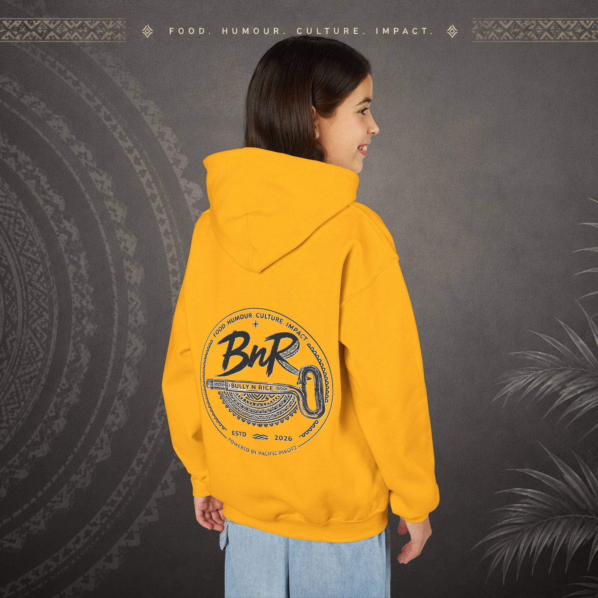 Bully n Rice - Strongpela - Kids Pacific Island Hoodie