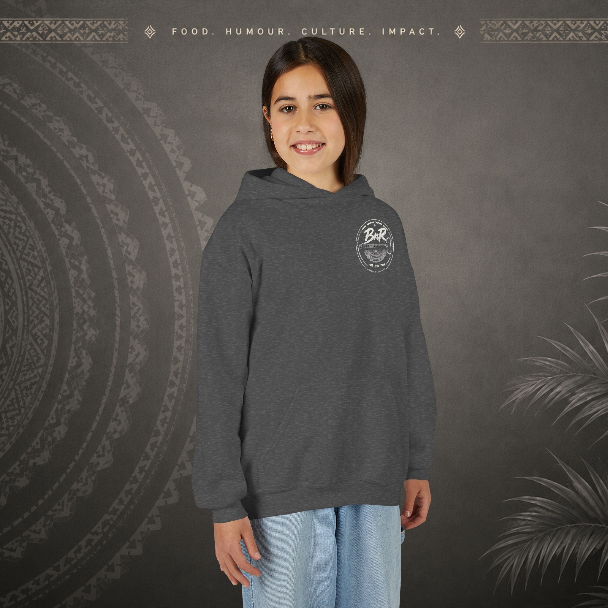 Bully n Rice - Strongpela - Kids Pacific Island Hoodie