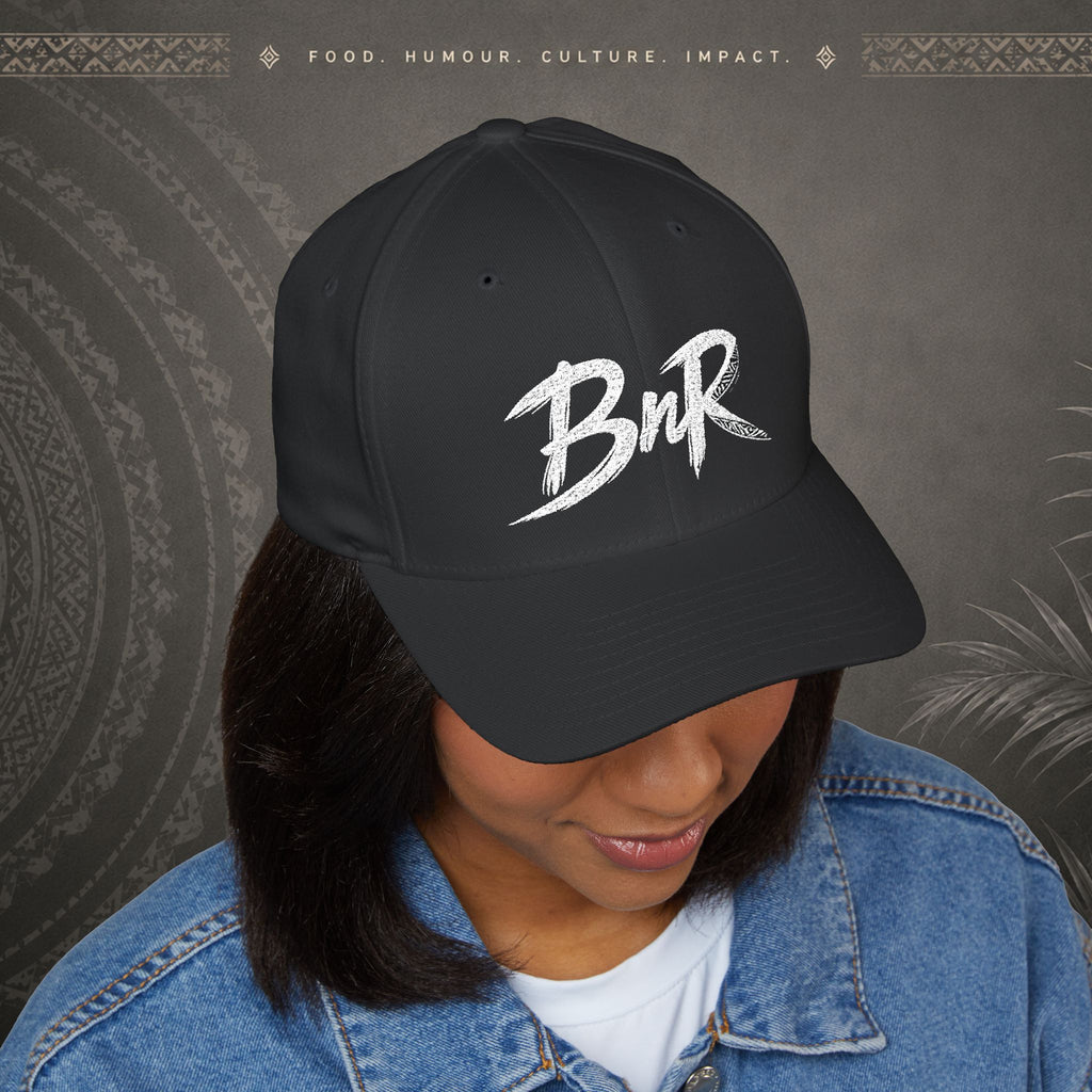 Bully n Rice - Somting Moa - Streetwear Pacific Identity Flexfit Cap (white)