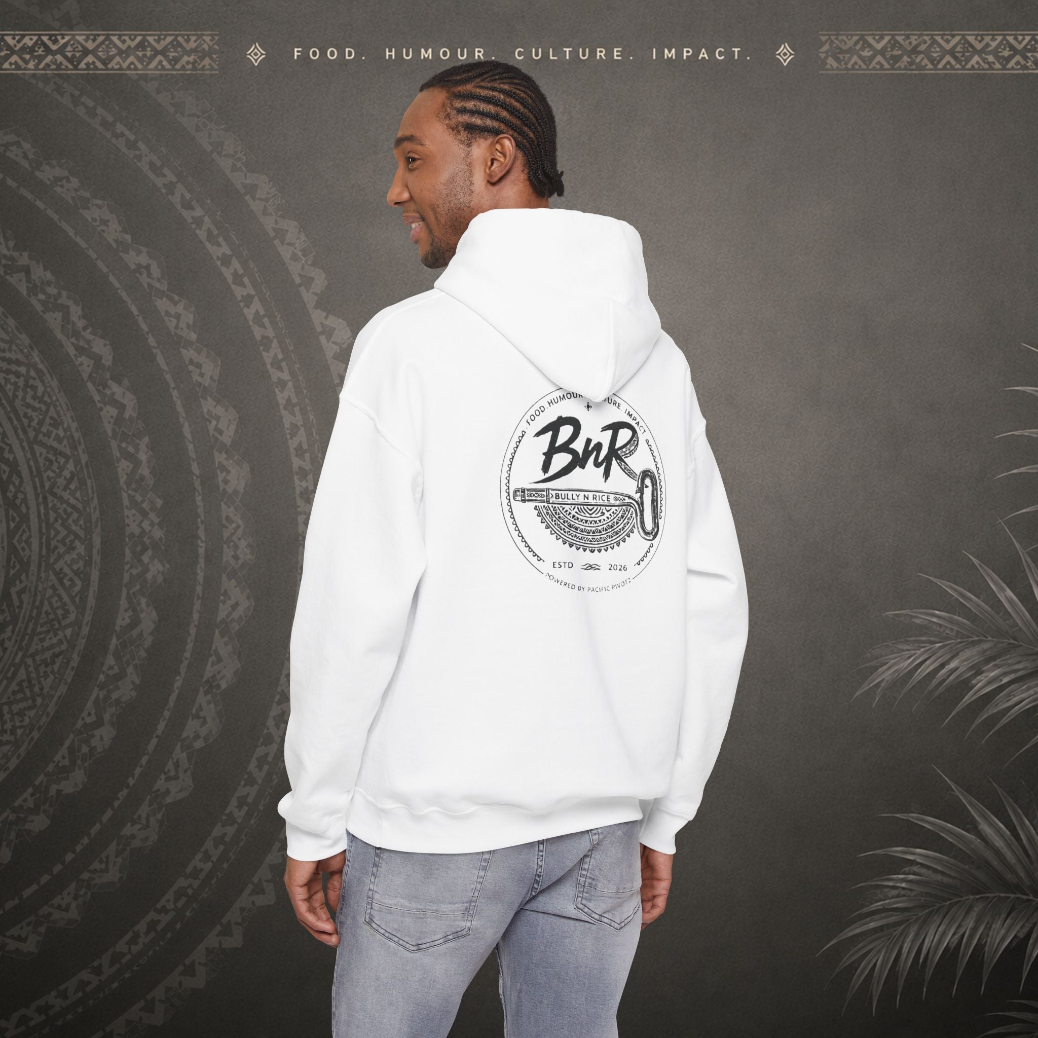 Bully n Rice - Strongpela Statement Pacific Hoodie (Adult sizes 3XL - 5 XL)
