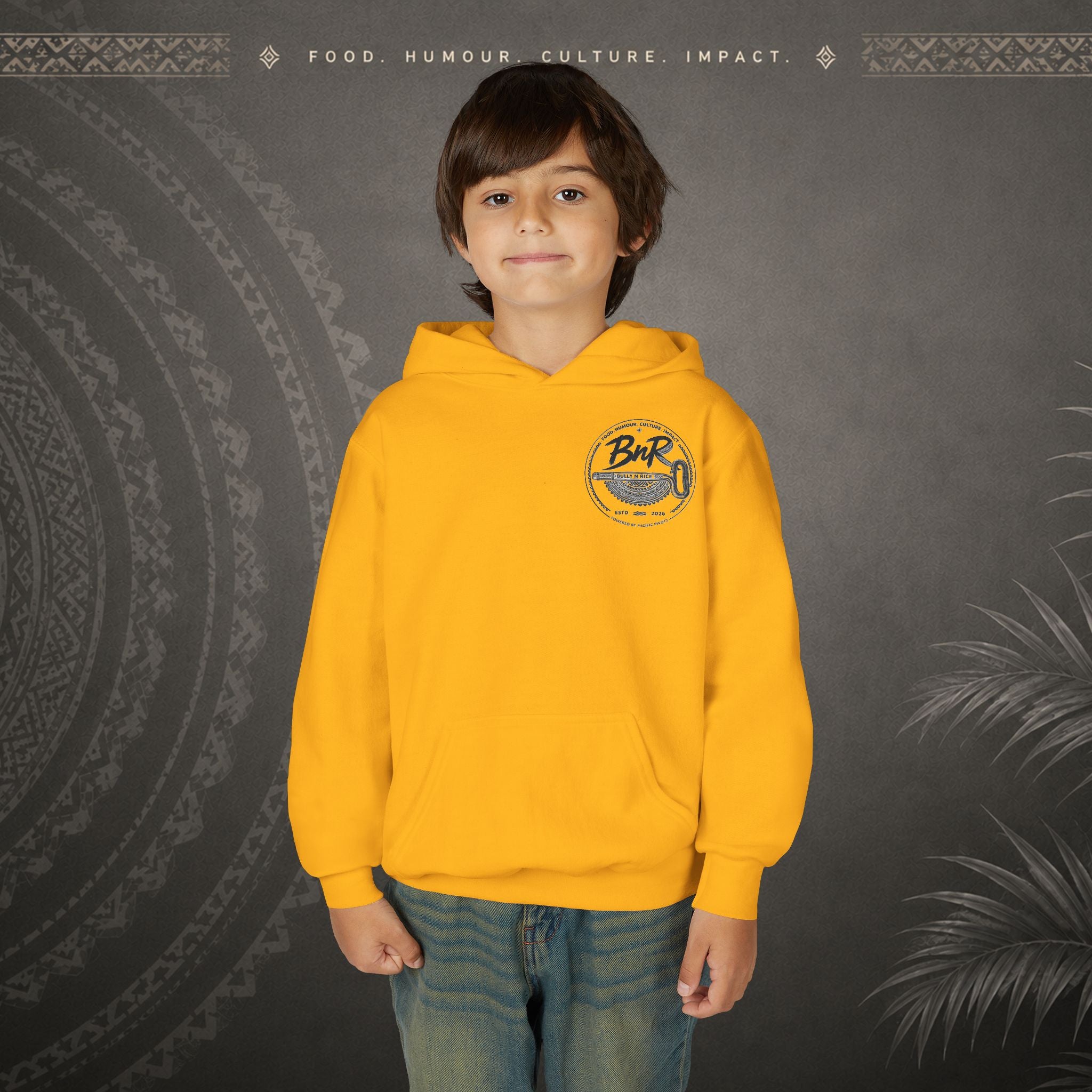 Bully n Rice - Strongpela - Kids Pacific Island Hoodie