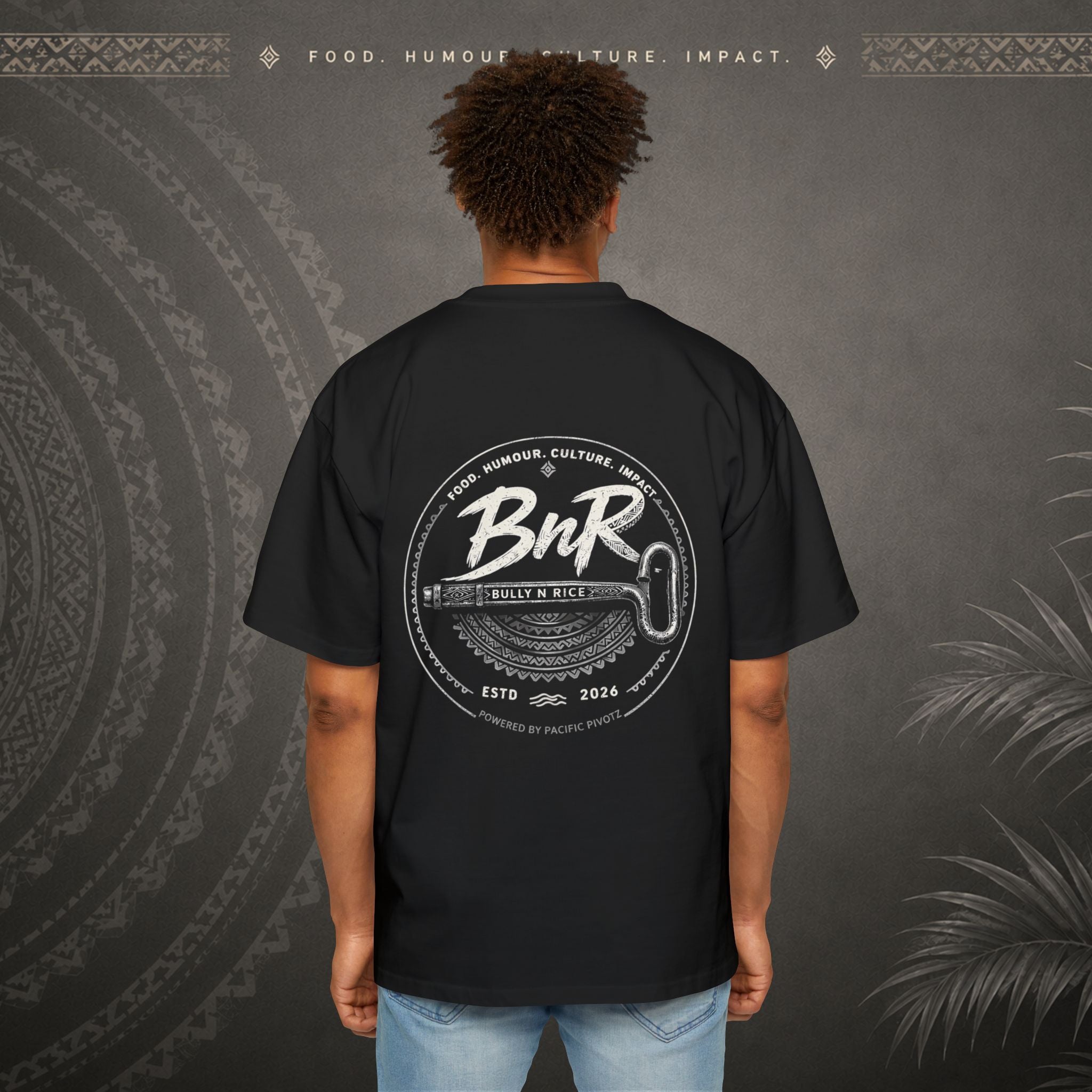 Bully n Rice Strongpela Bold Pacific Streetwear Oversized T-Shirt