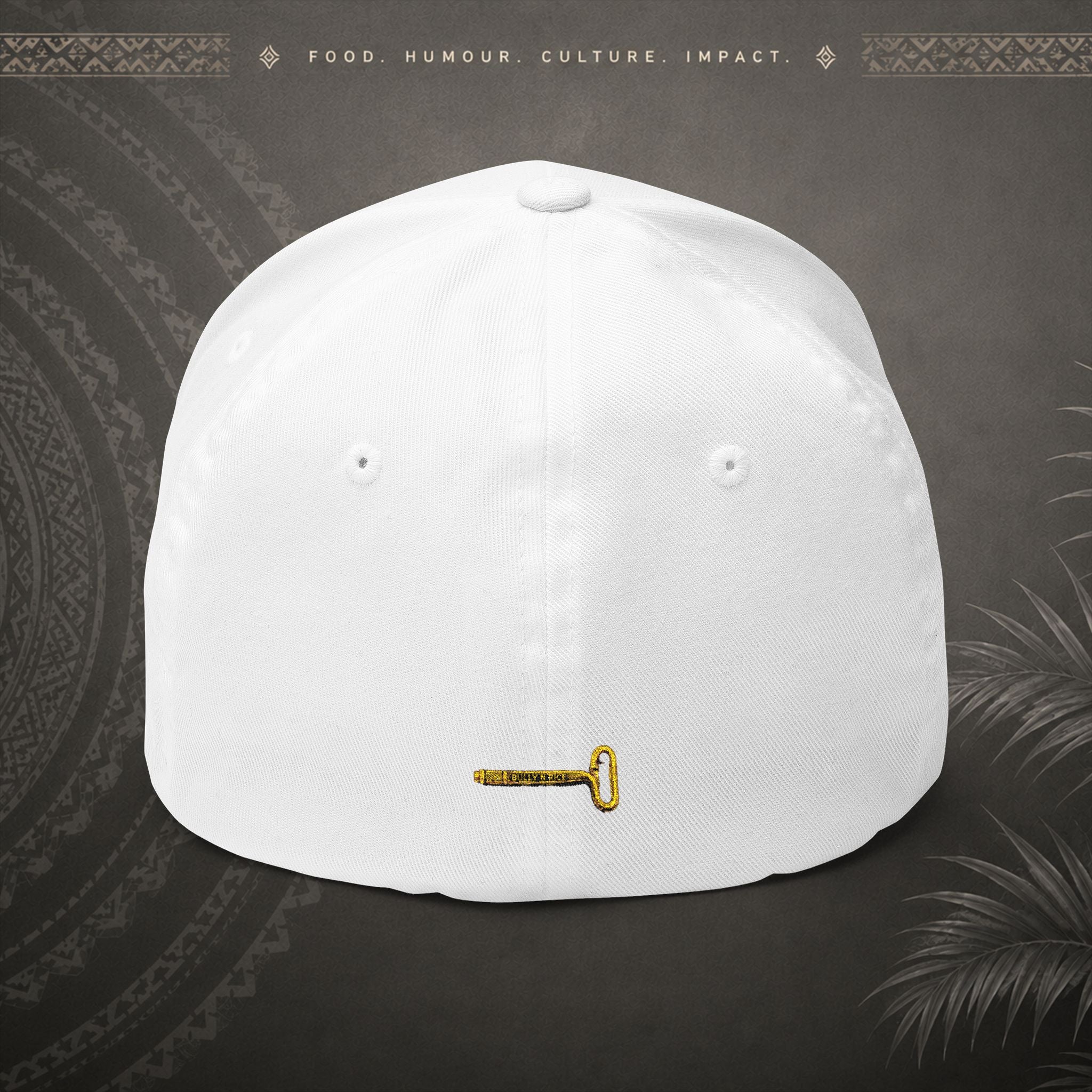 Bully n Rice - Somting Moa - Streetwear Pacific Identity Flexfit Cap (white)
