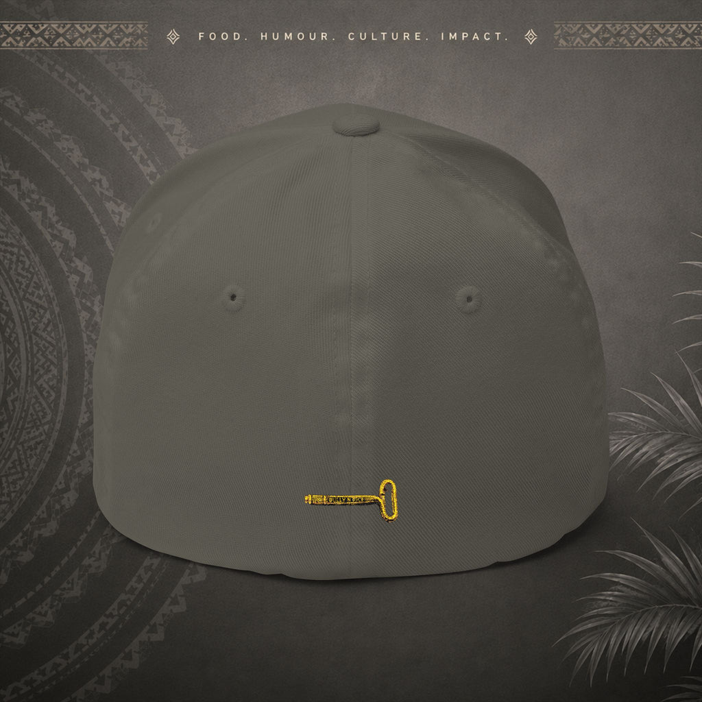 Bully n Rice - Somting Moa - Streetwear Pacific Identity Flexfit Cap (white)
