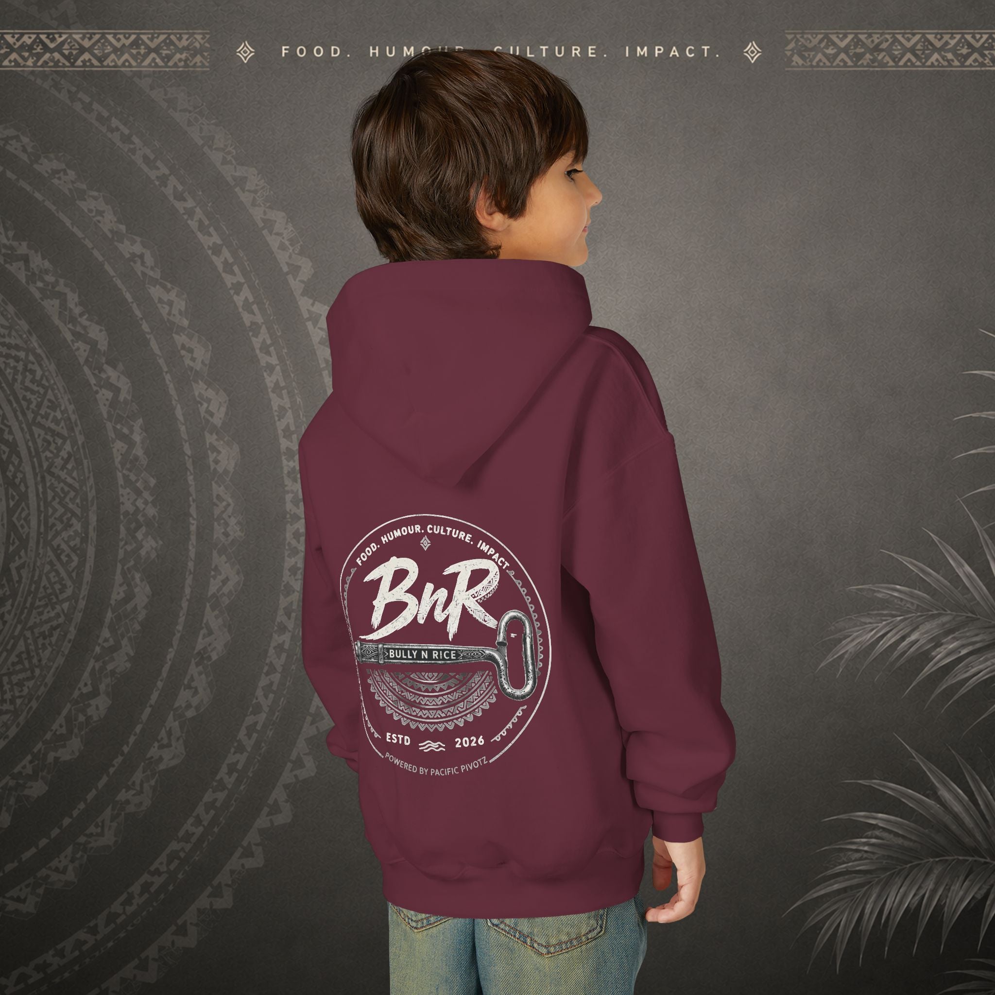 Bully n Rice - Strongpela - Kids Pacific Island Hoodie