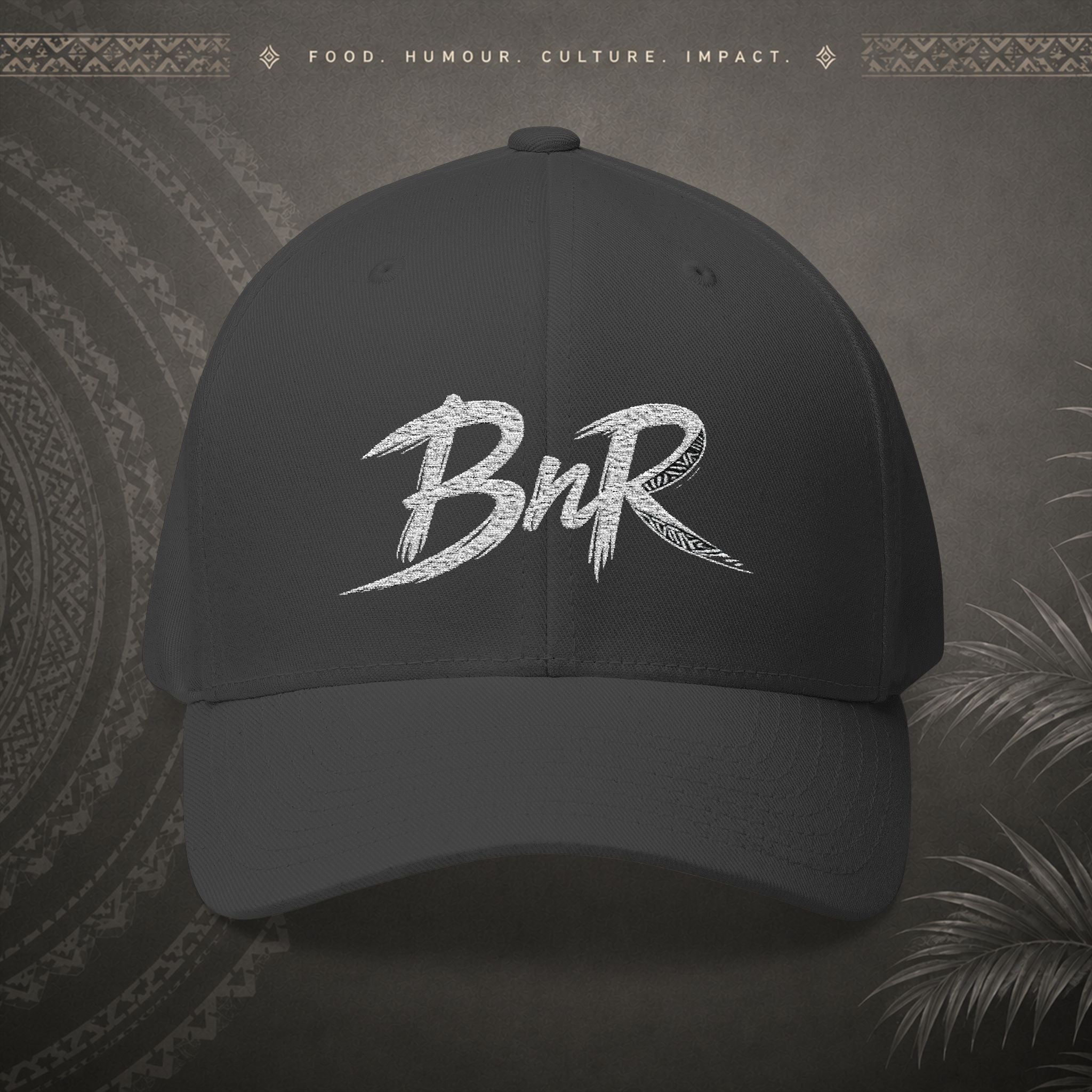 Bully n Rice - Somting Moa - Streetwear Pacific Identity Flexfit Cap (white)