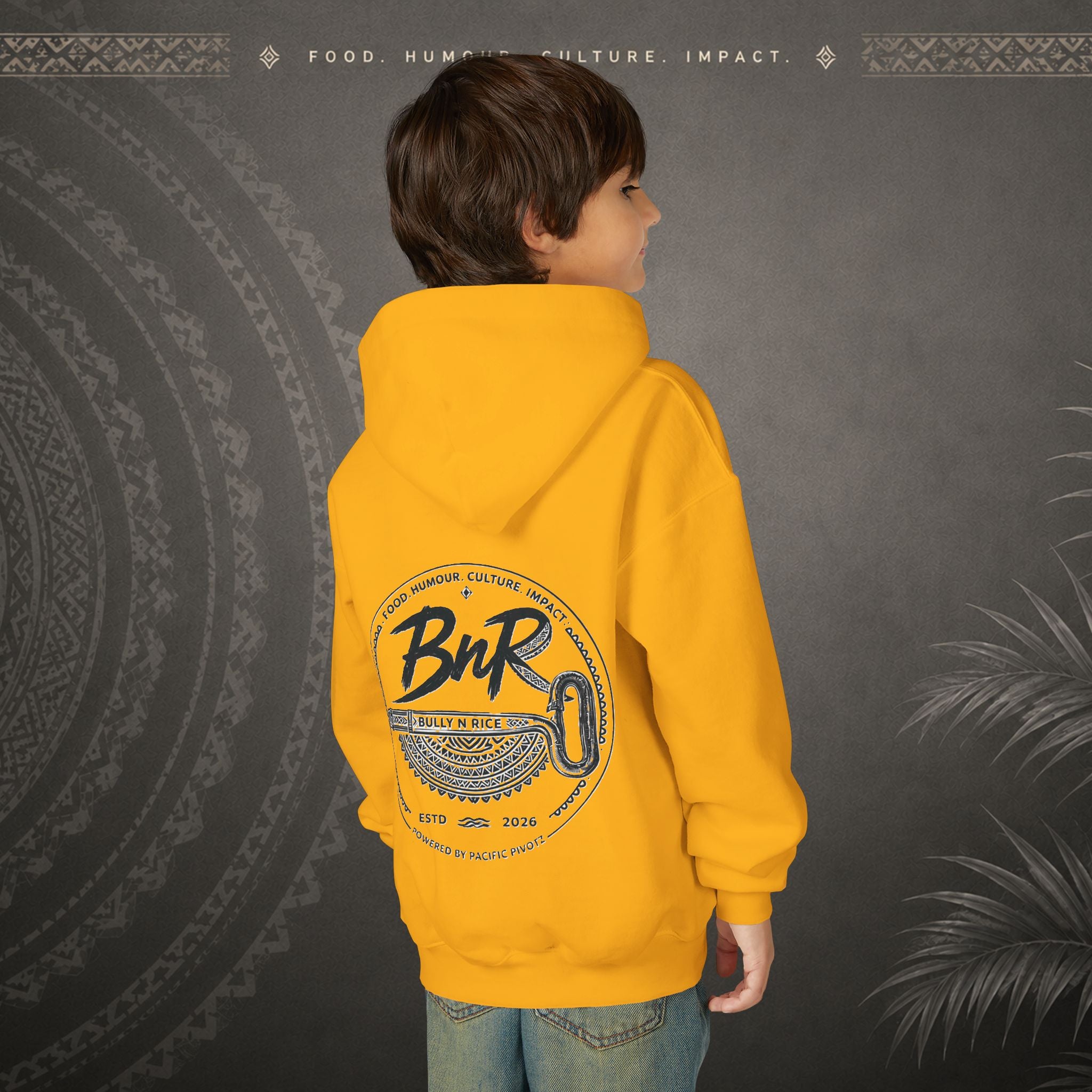 Bully n Rice - Strongpela - Kids Pacific Island Hoodie