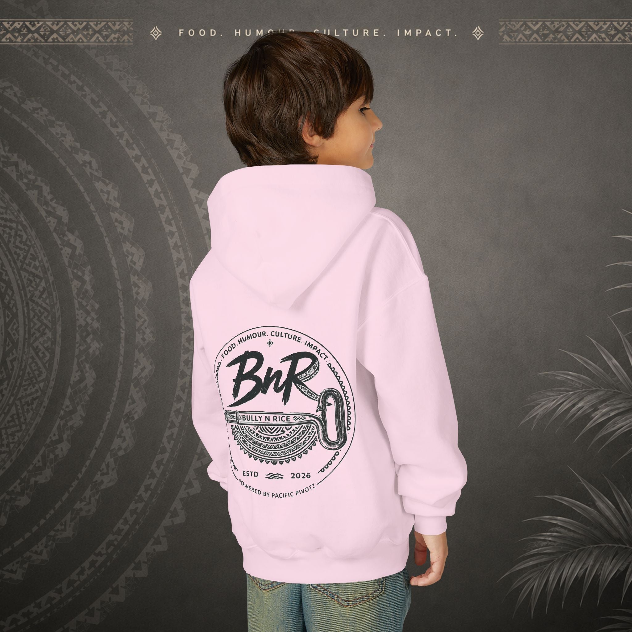Bully n Rice - Strongpela - Kids Pacific Island Hoodie