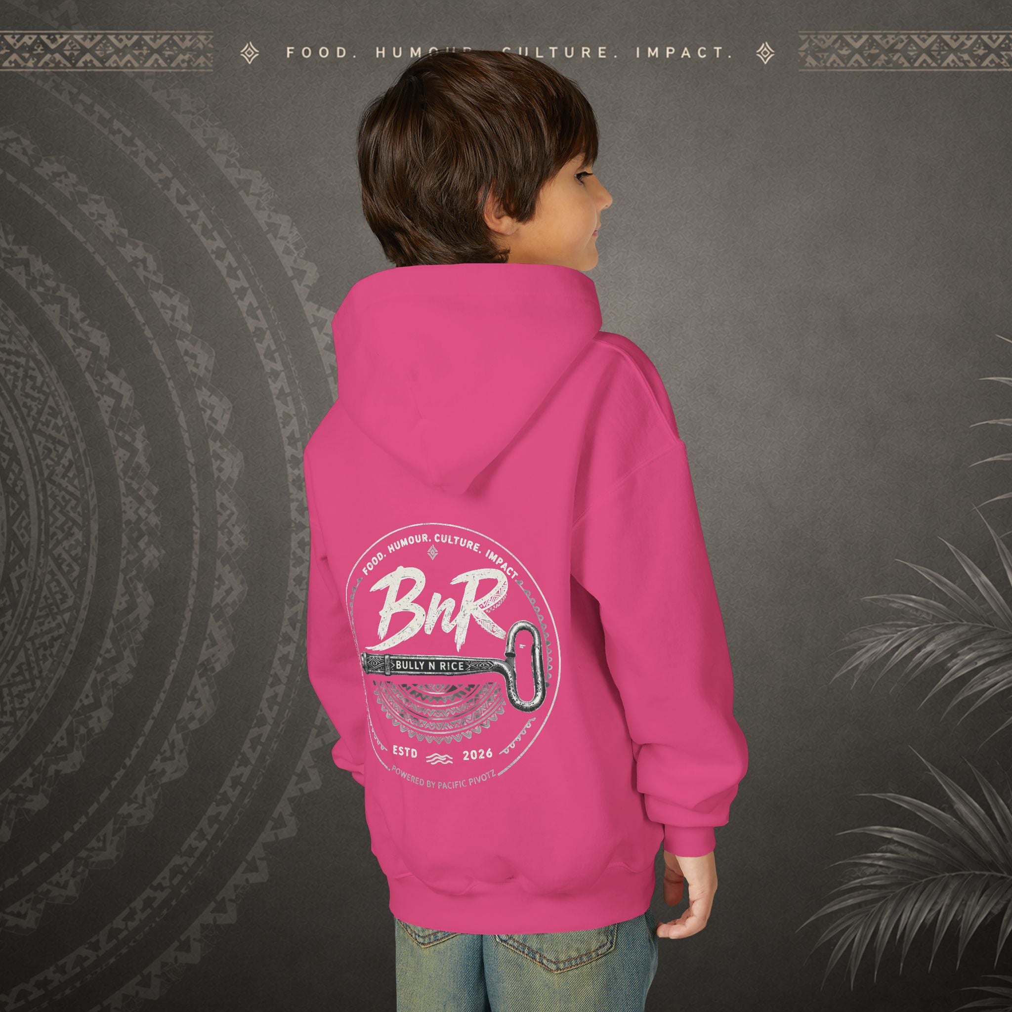 Bully n Rice - Strongpela - Kids Pacific Island Hoodie