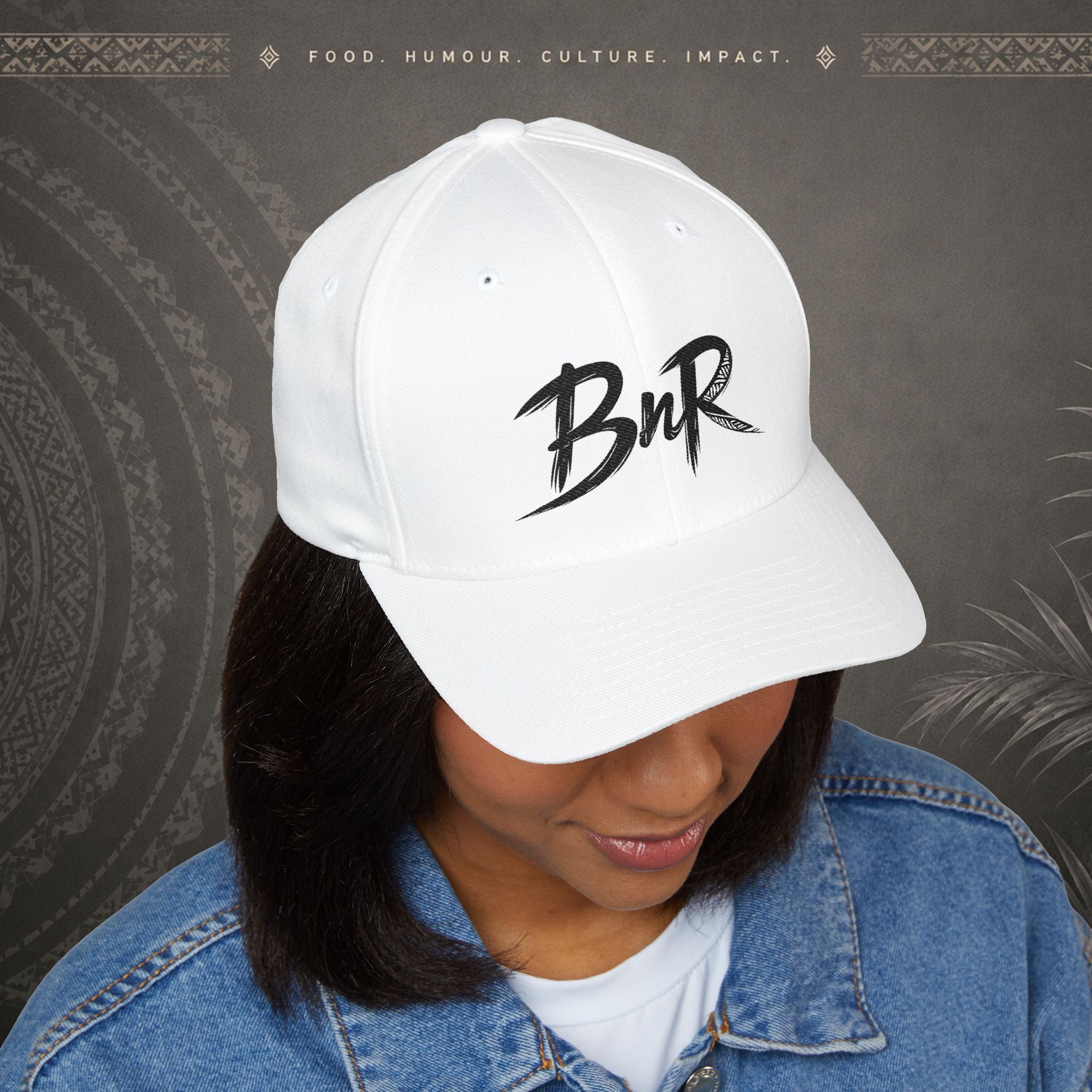 Bully n Rice - Somting Moa - Streetwear Pacific Identity Flexfit Cap (black)