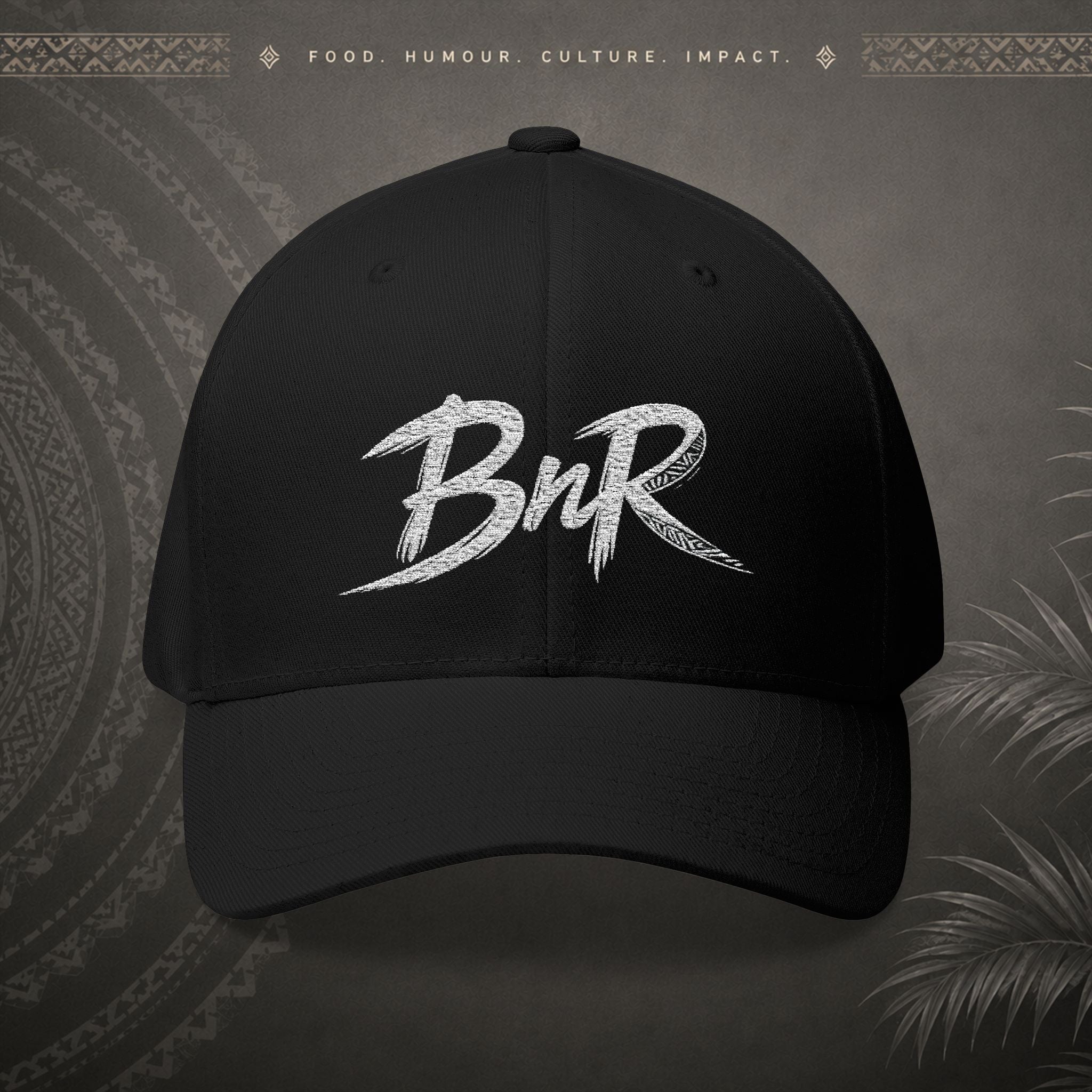 Bully n Rice - Somting Moa - Streetwear Pacific Identity Flexfit Cap (white)