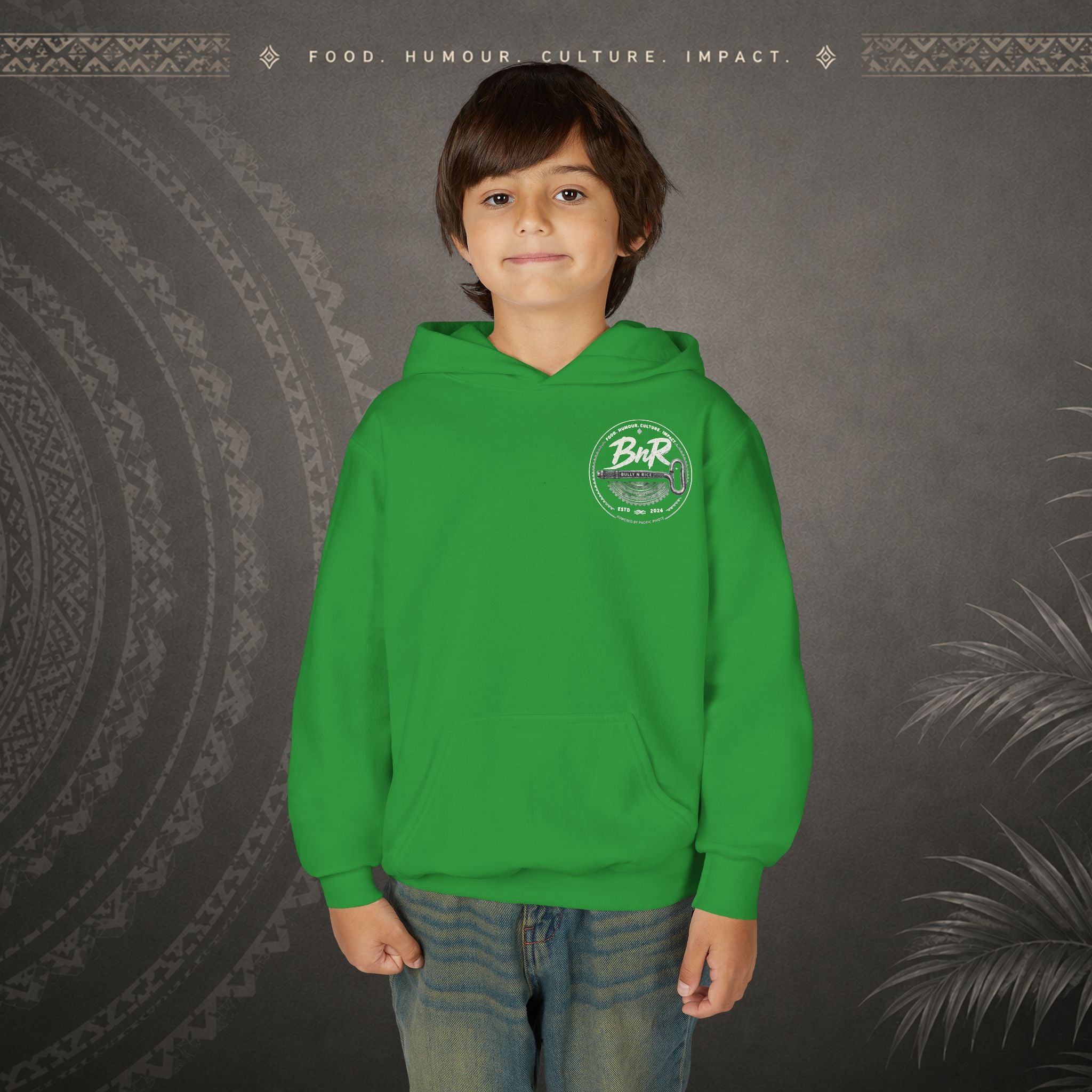 Bully n Rice - Strongpela - Kids Pacific Island Hoodie
