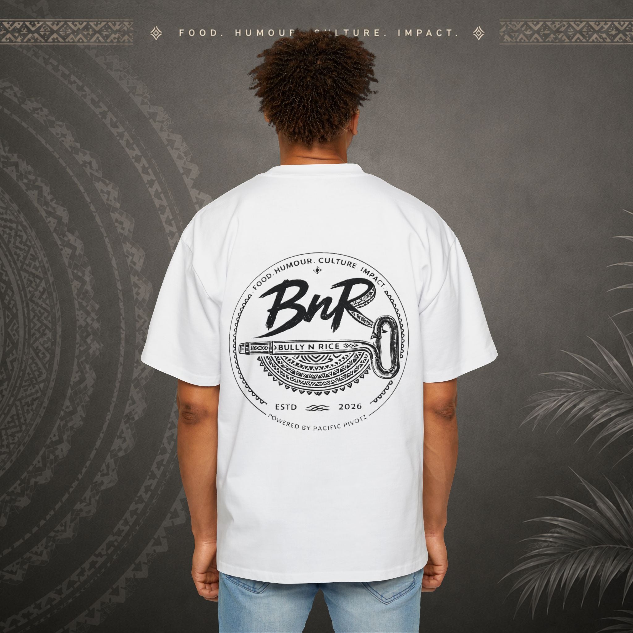 Bully n Rice Strongpela Bold Pacific Streetwear Oversized T-Shirt