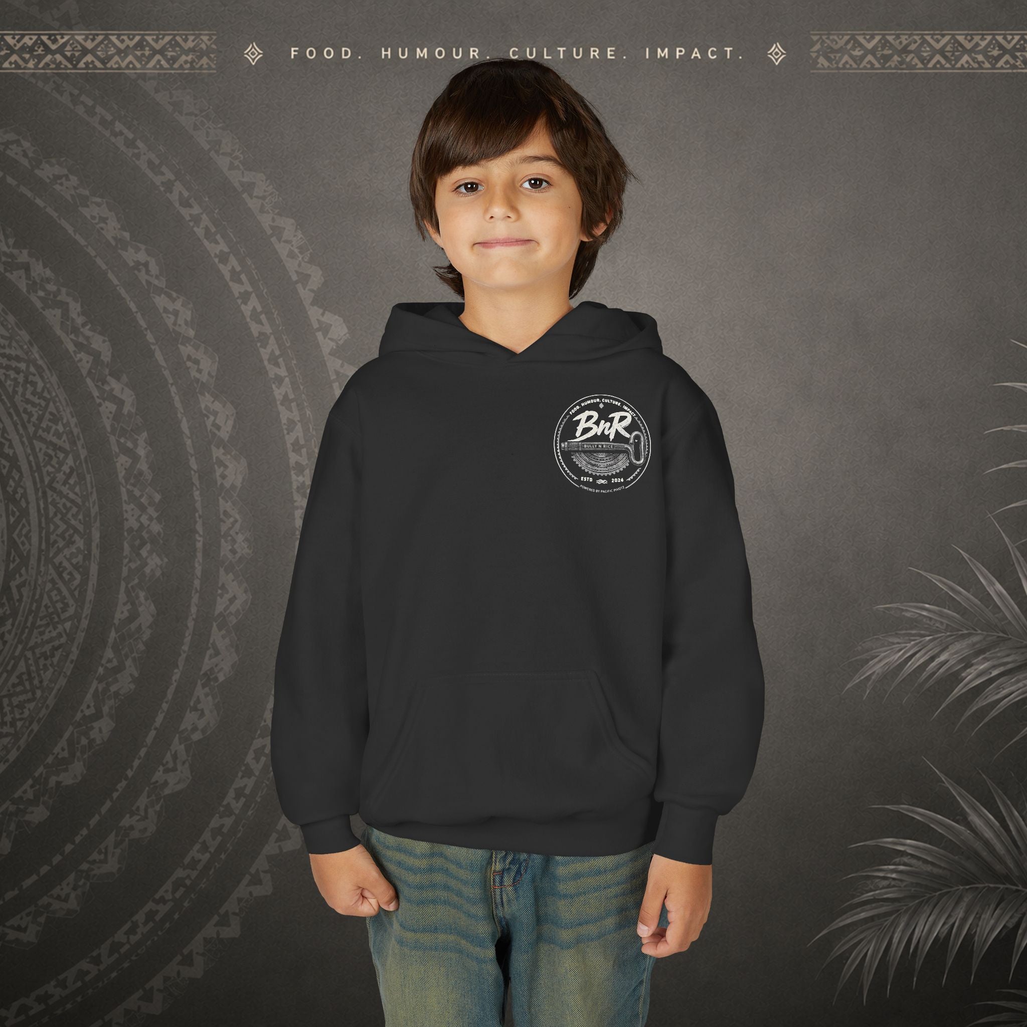 Bully n Rice - Strongpela - Kids Pacific Island Hoodie