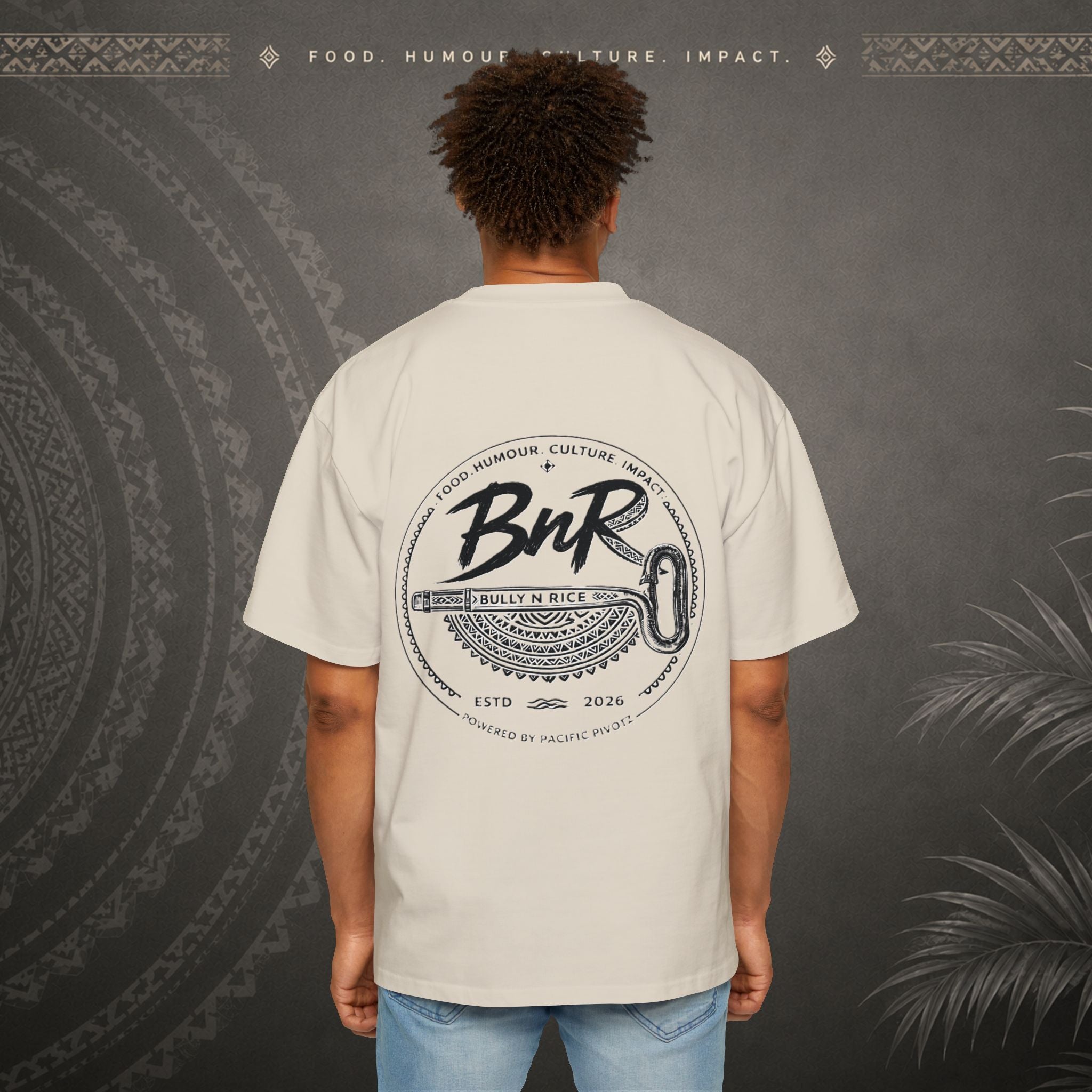 Bully n Rice Strongpela Bold Pacific Streetwear Oversized T-Shirt