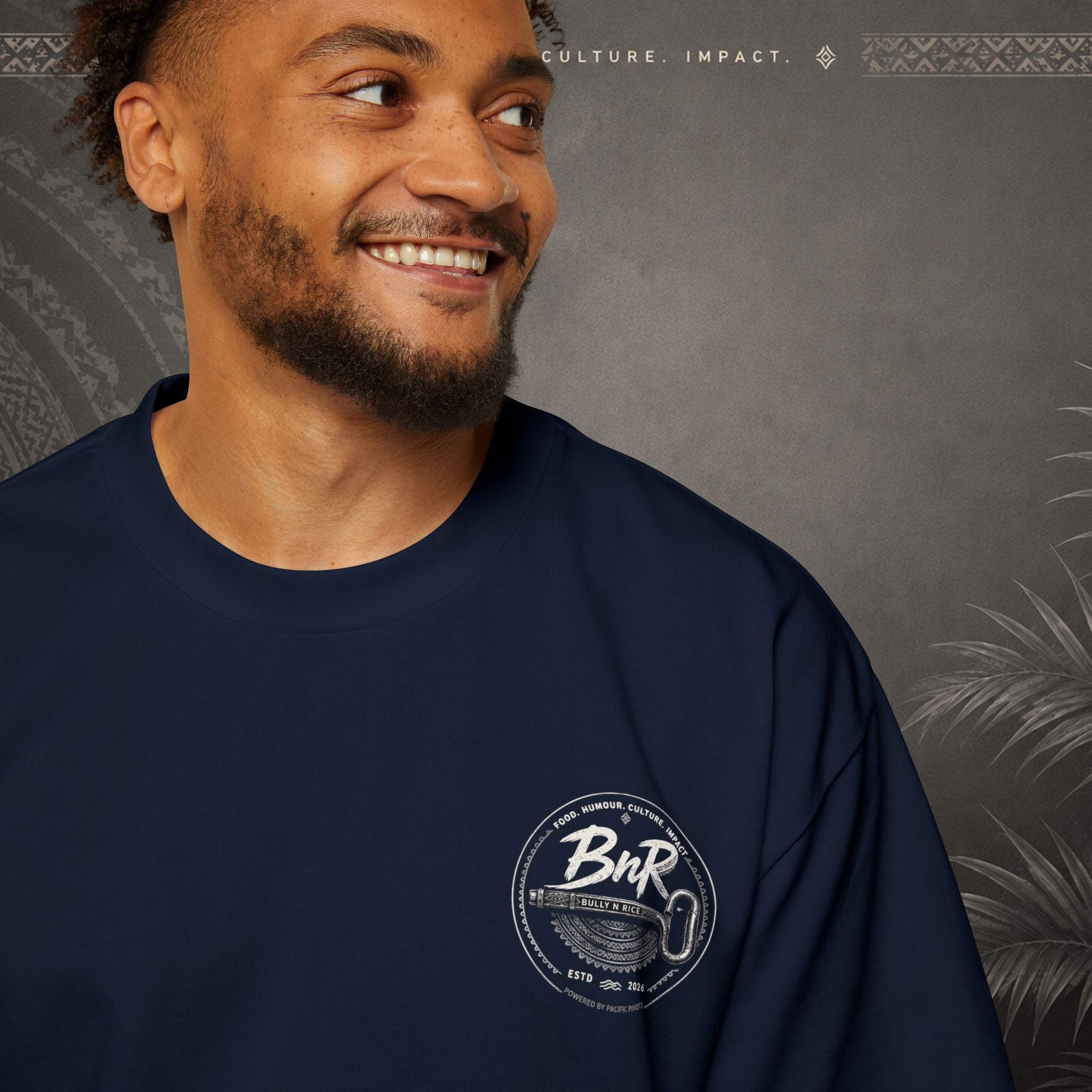 Bully n Rice Liklik Pacific Streetwear Oversized T-Shirt adult