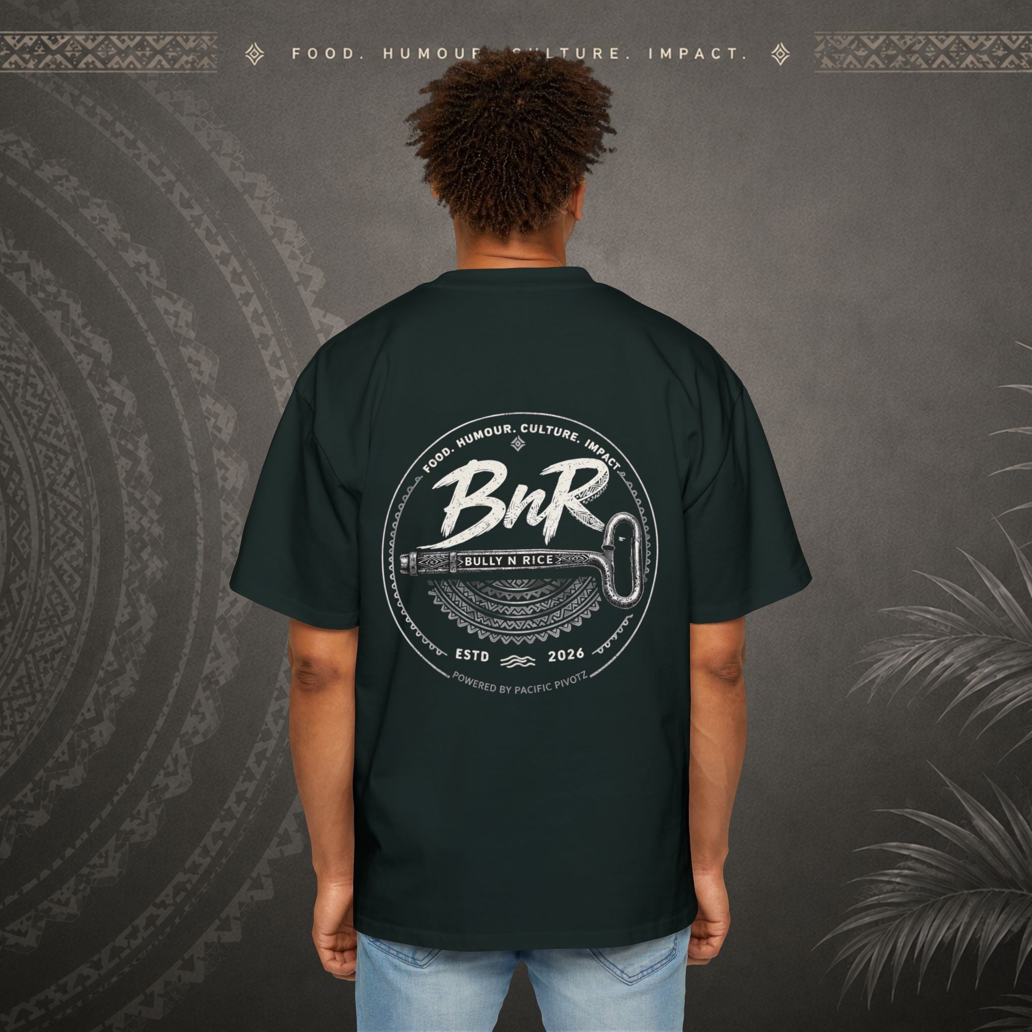 Bully n Rice Strongpela Bold Pacific Streetwear Oversized T-Shirt