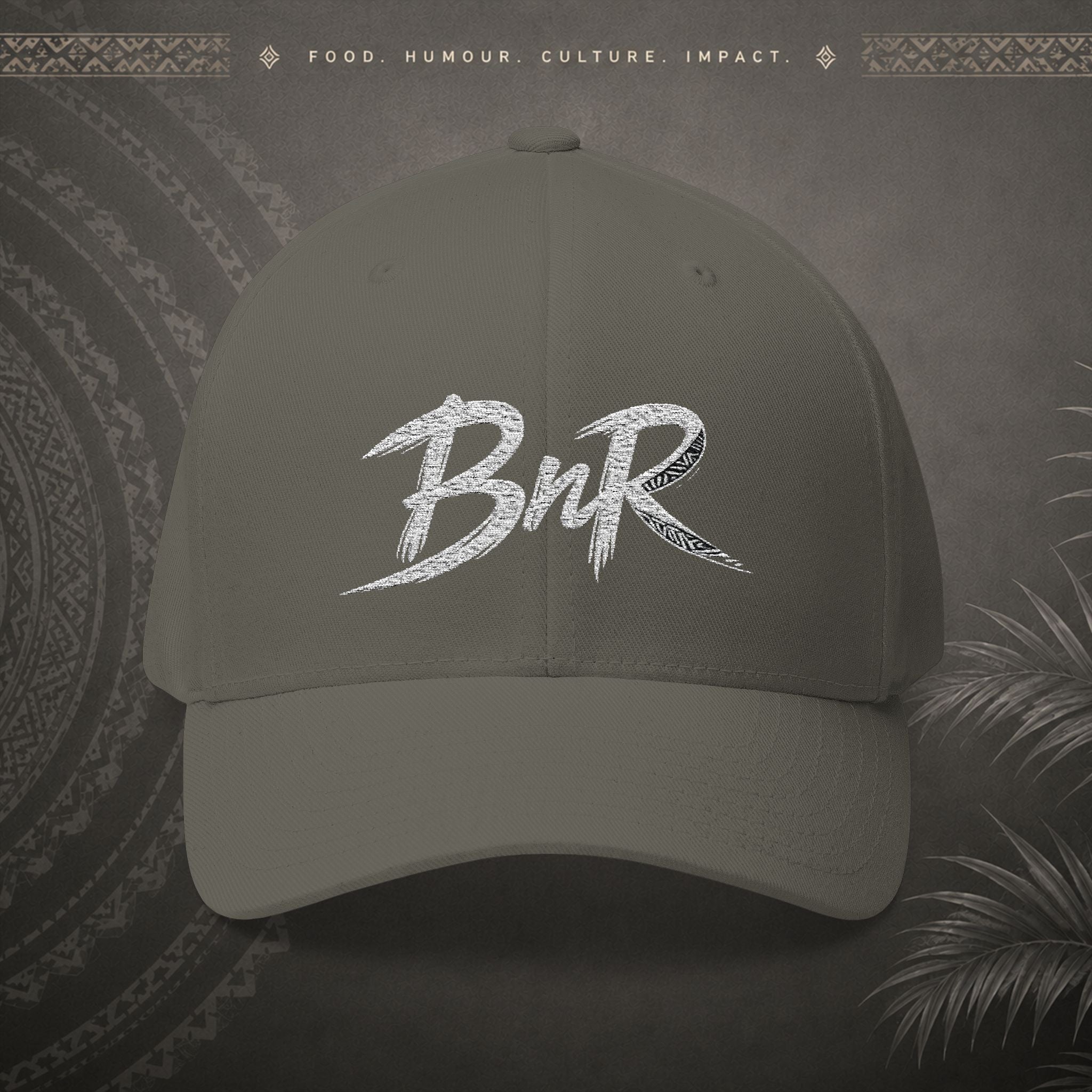 Bully n Rice - Somting Moa - Streetwear Pacific Identity Flexfit Cap (white)