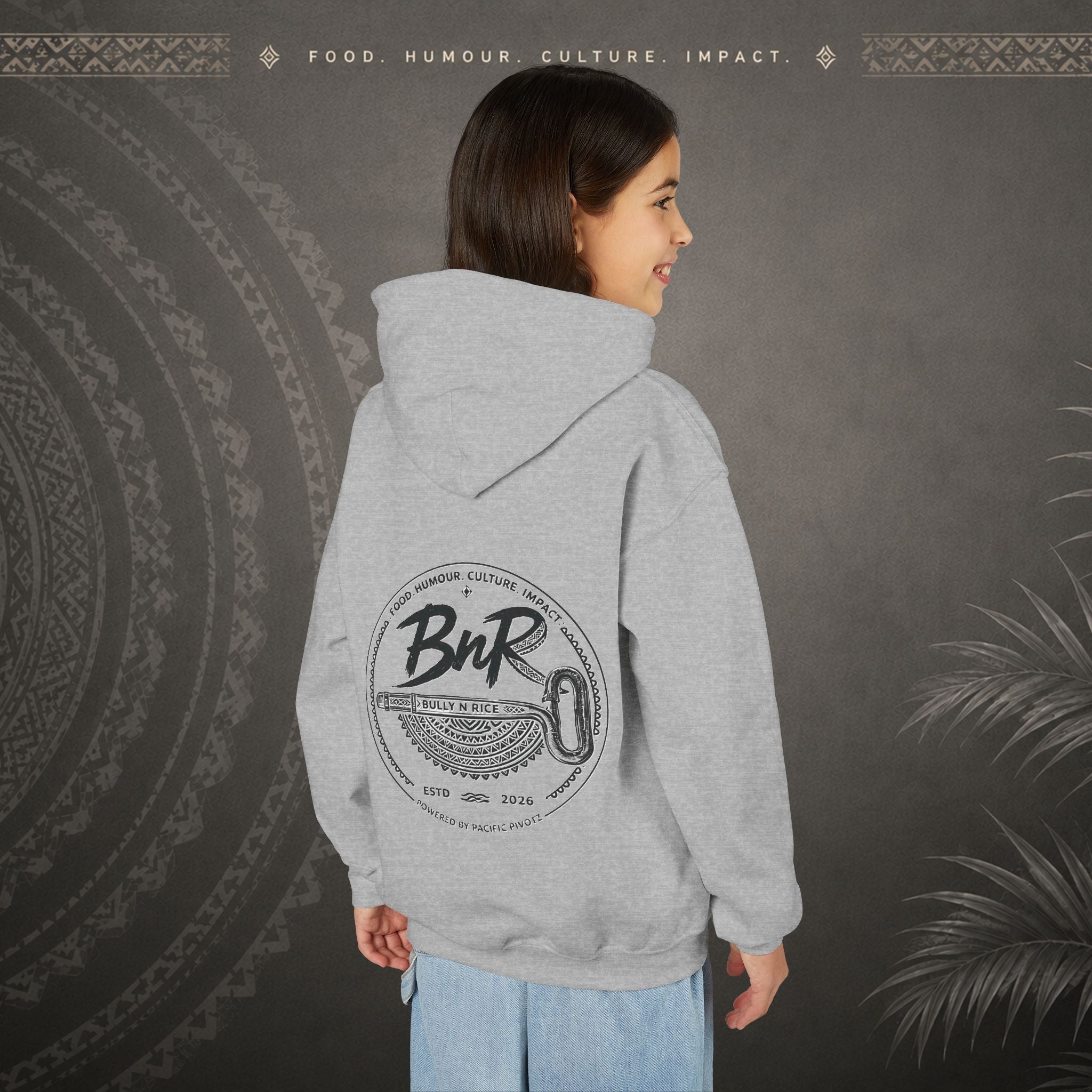 Bully n Rice - Strongpela - Kids Pacific Island Hoodie