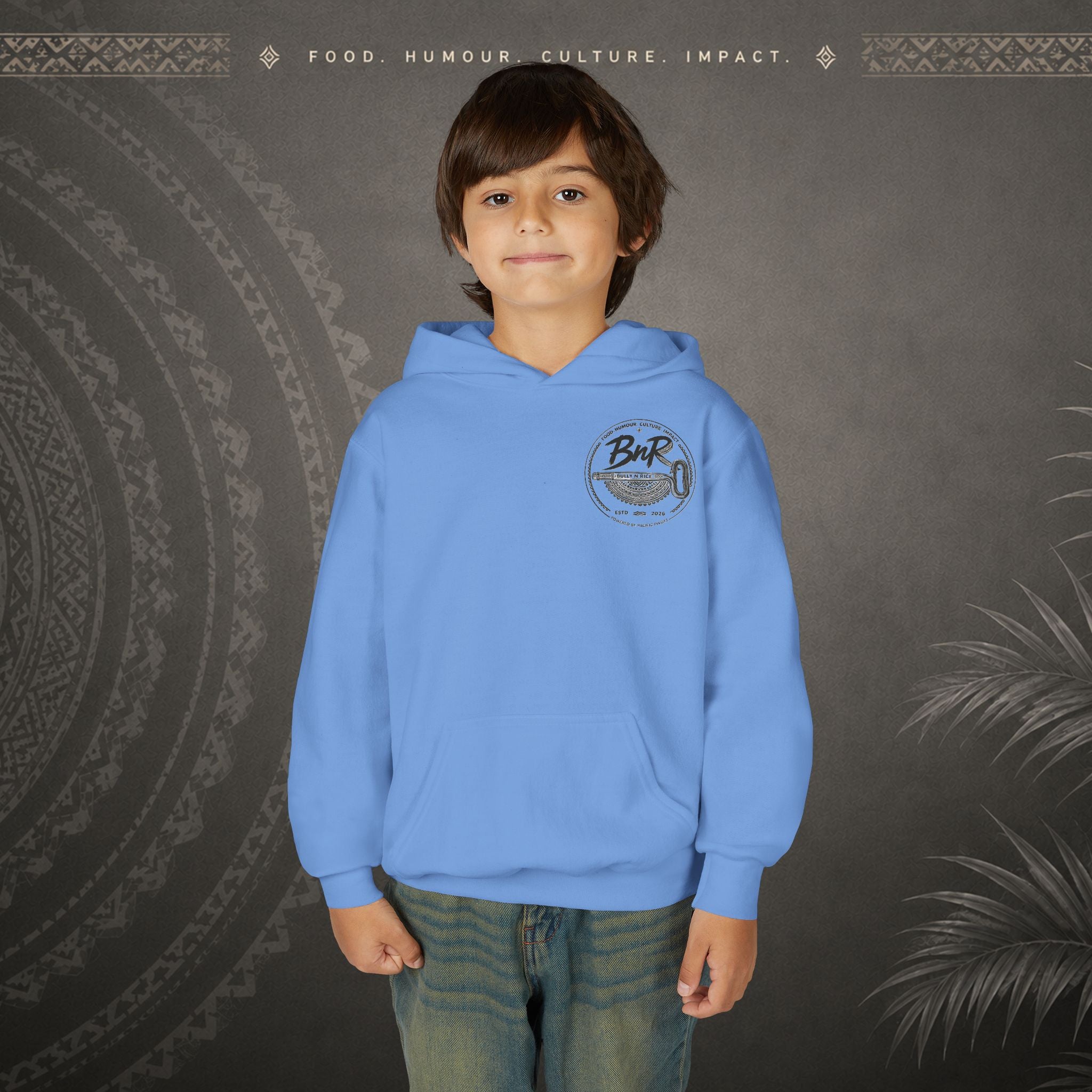 Bully n Rice - Strongpela - Kids Pacific Island Hoodie