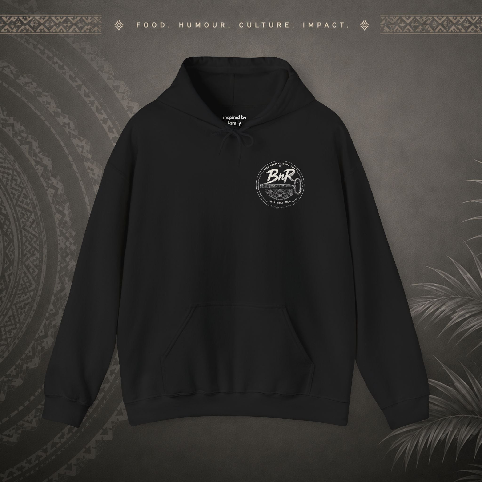 Bully n Rice Liklik Minmalist Pacific Hoodie (adult sizes 3XL - 5XL)