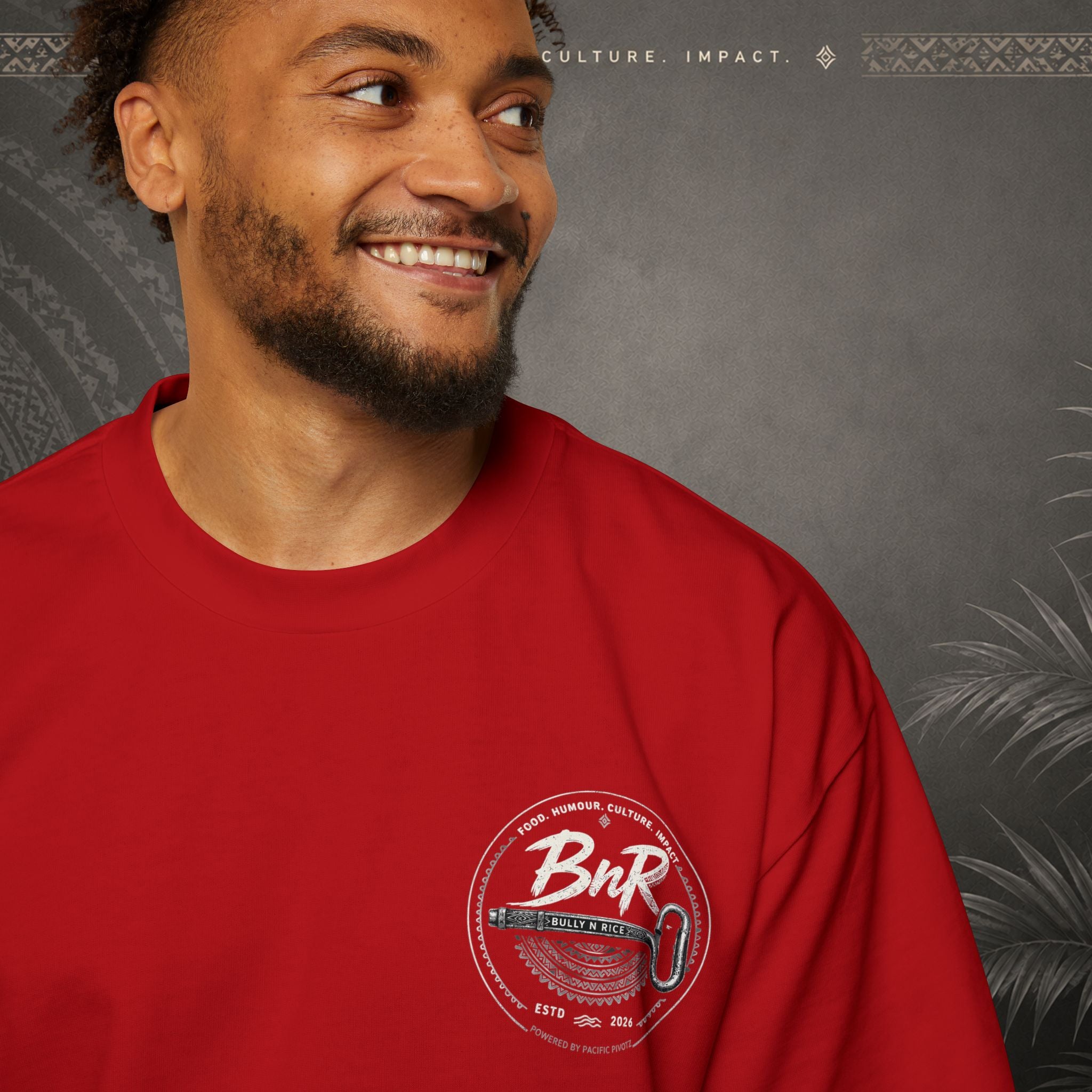 Bully n Rice Strongpela Bold Pacific Streetwear Oversized T-Shirt