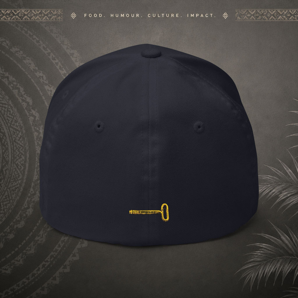 Bully n Rice - Somting Moa - Streetwear Pacific Identity Flexfit Cap (white)