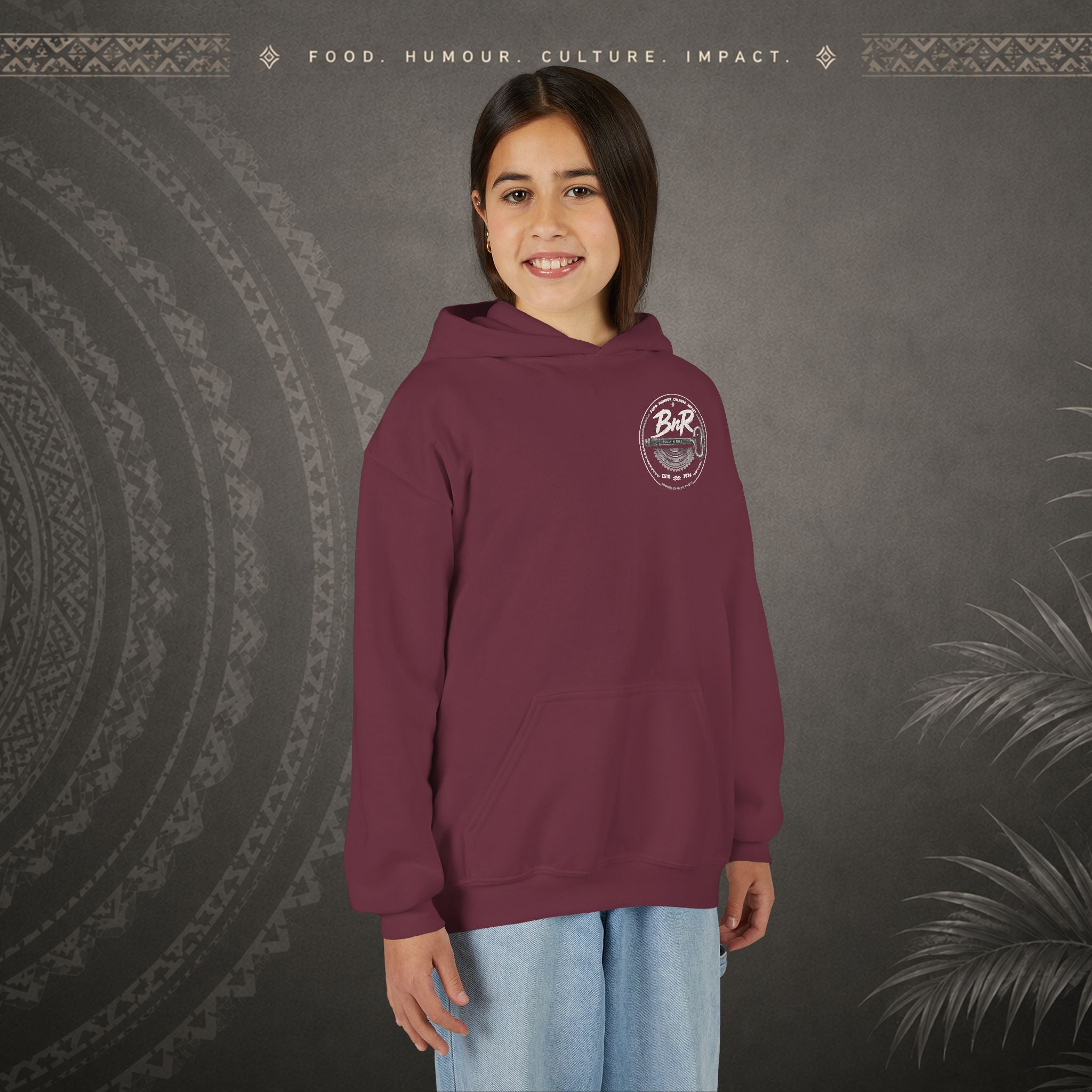 Bully n Rice - Strongpela - Kids Pacific Island Hoodie