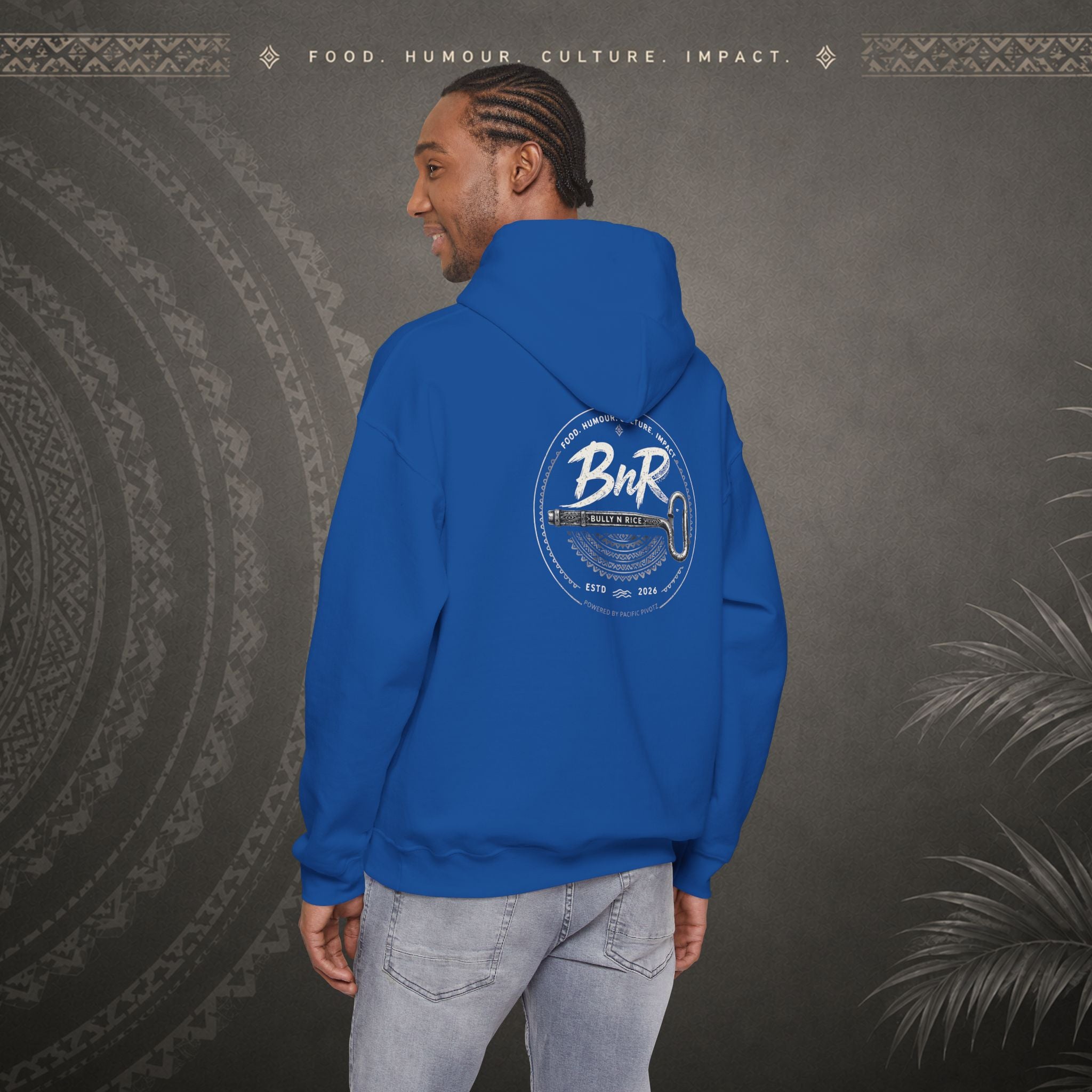 Bully n Rice - Strongpela Statement Pacific Hoodie (Adult sizes 3XL - 5 XL)