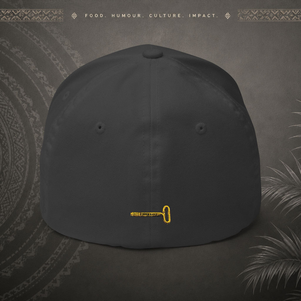 Bully n Rice - Somting Moa - Streetwear Pacific Identity Flexfit Cap (white)